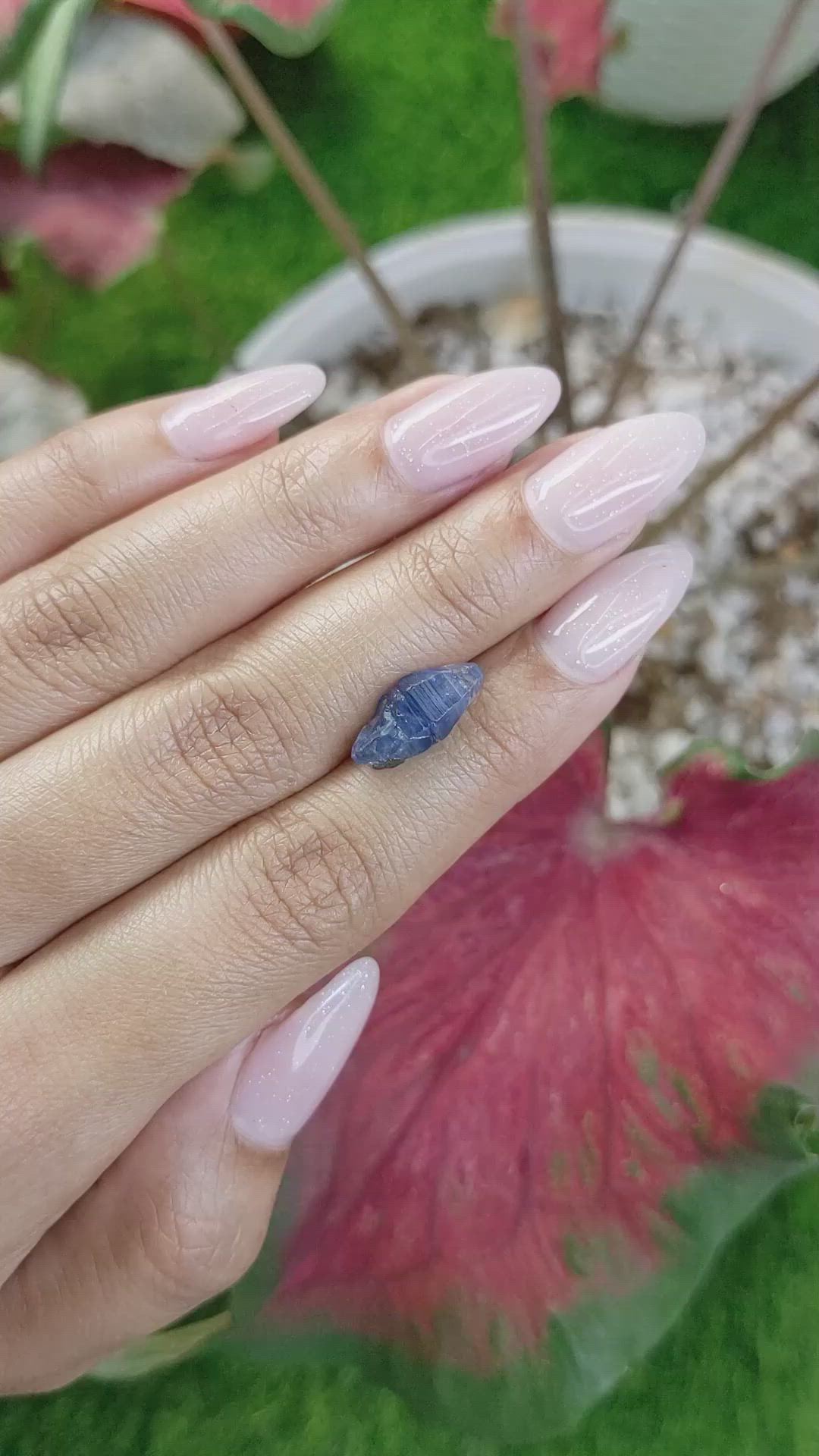 4.75 Ct. Blue Sapphire Crystal from Ceylon (Sri Lanka) Size Video