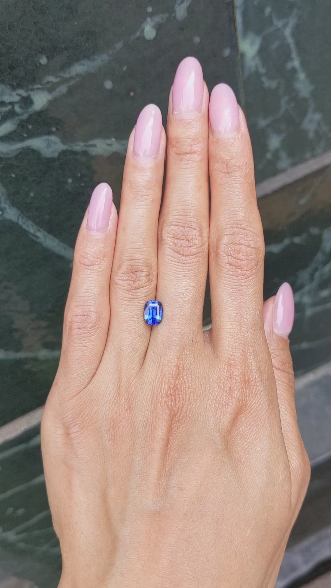 1.56 Ct. Blue Sapphire from Ceylon (Sri Lanka) Size Video