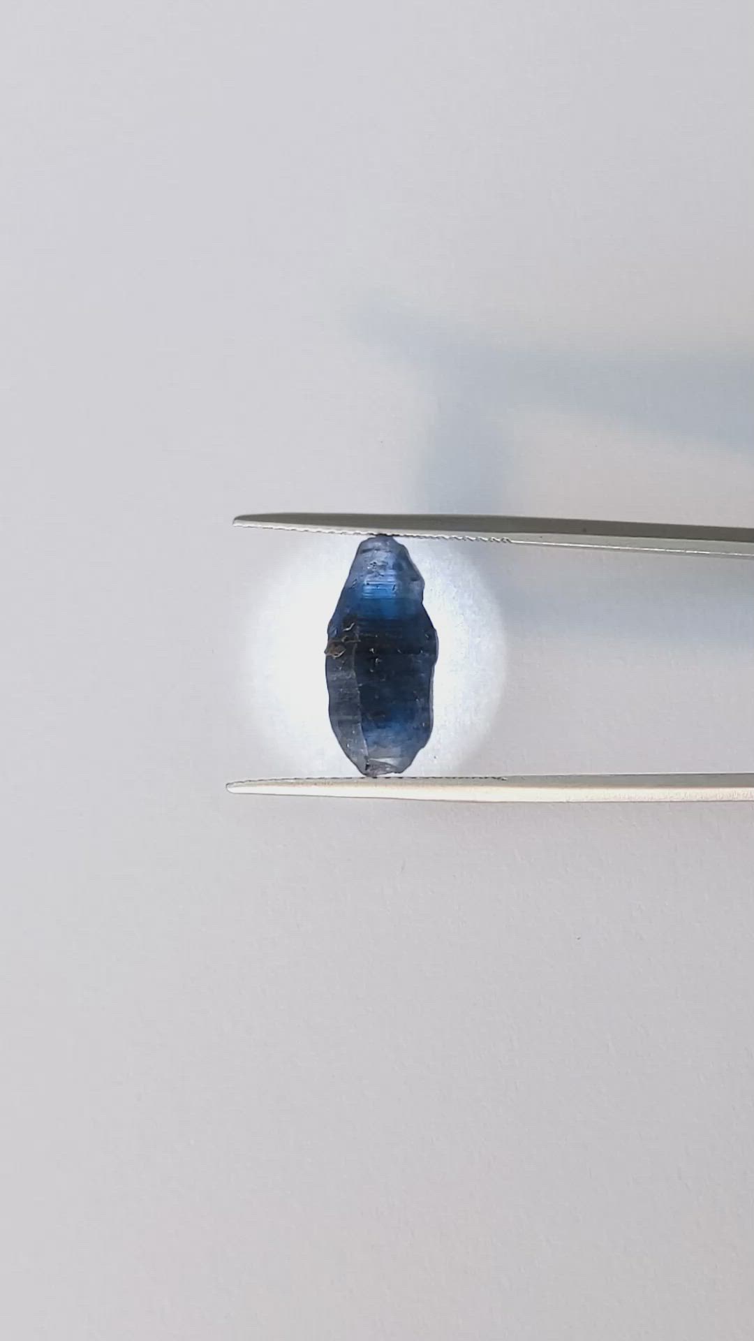 5.83 Ct. Blue Sapphire Crystal from Ceylon (Sri Lanka) Size Video