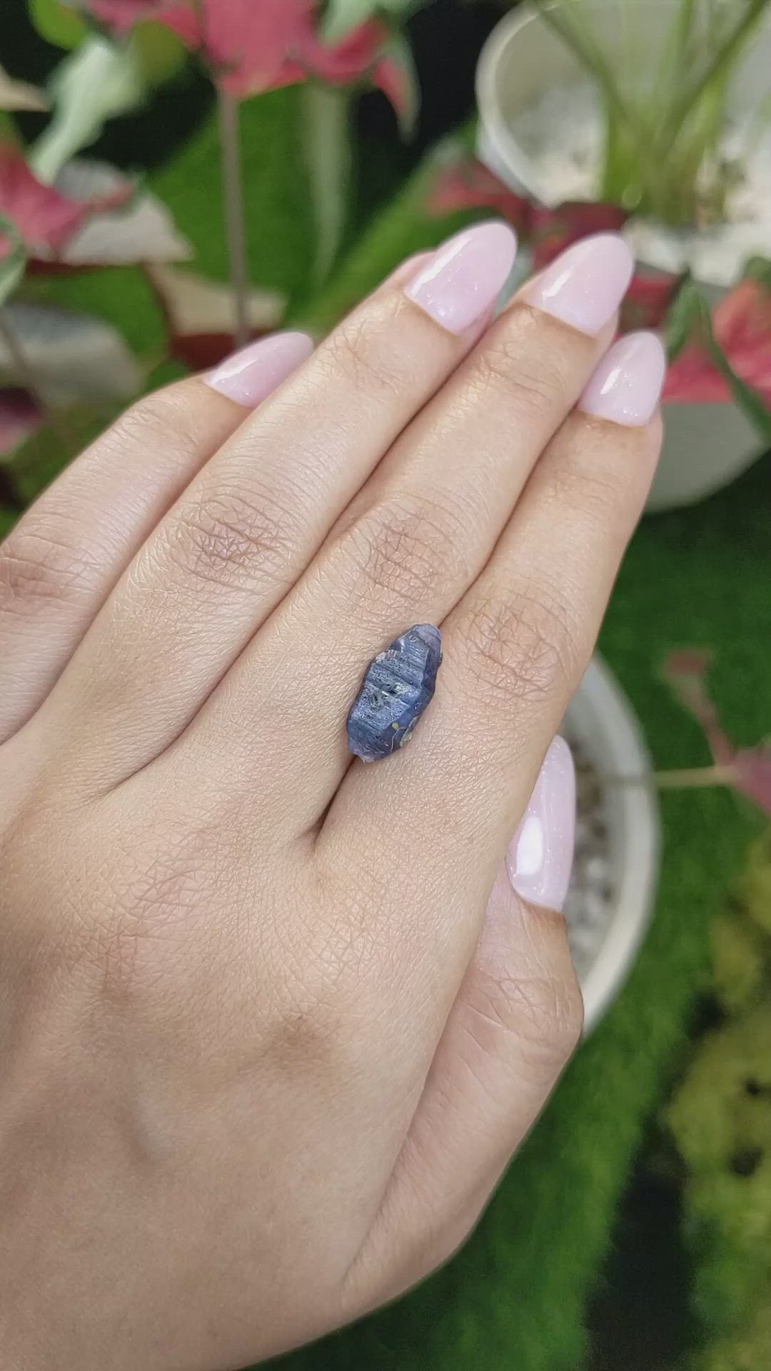 5.83 Ct. Blue Sapphire Crystal from Ceylon (Sri Lanka) Size Video
