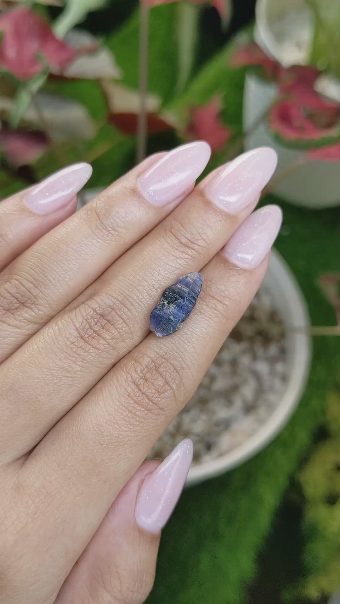 5.83 Ct. Blue Sapphire Crystal from Ceylon (Sri Lanka) Size Video