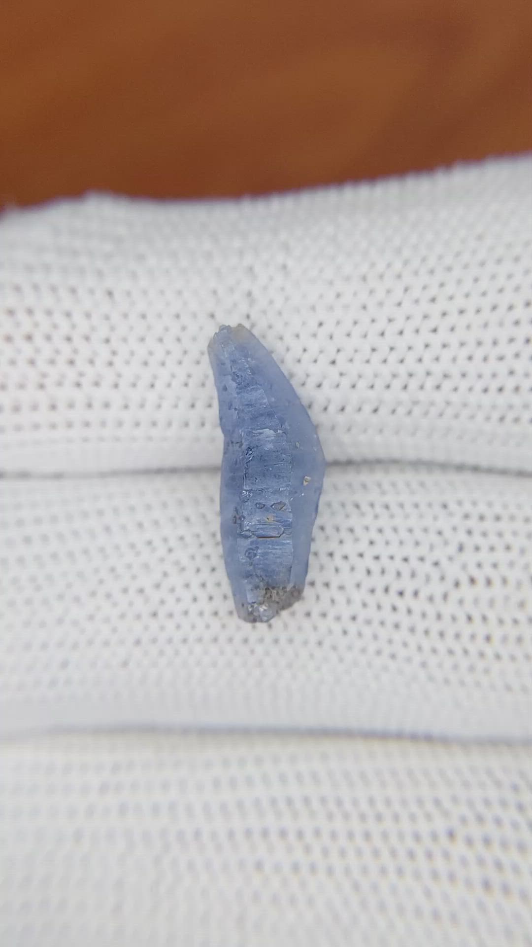 5.29 Ct. Blue Sapphire Crystal from Ceylon (Sri Lanka) Size Video
