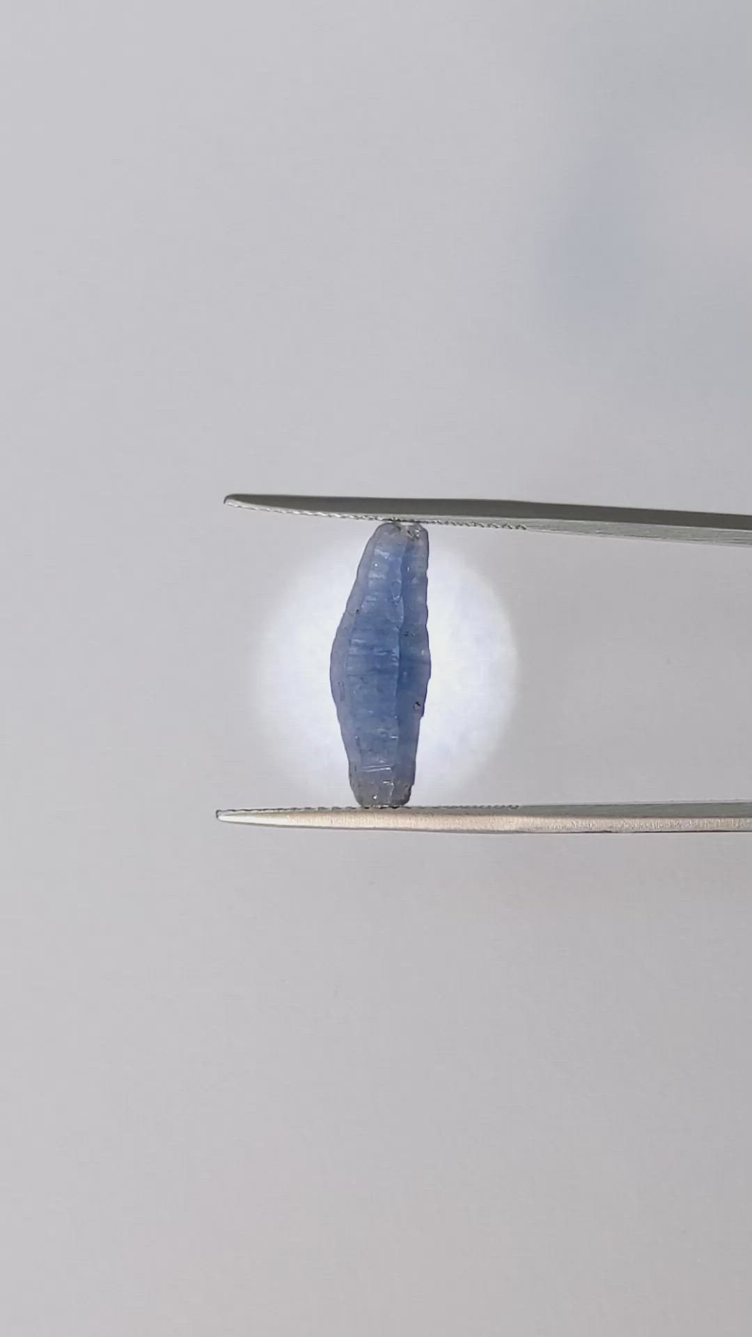5.29 Ct. Blue Sapphire Crystal from Ceylon (Sri Lanka) Size Video