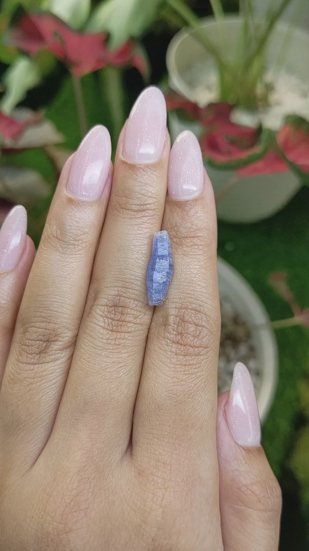 5.29 Ct. Blue Sapphire Crystal from Ceylon (Sri Lanka) Size Video