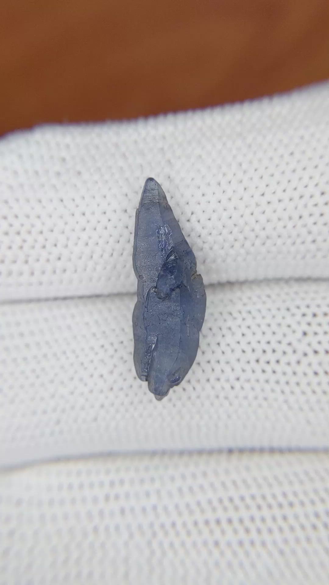 6.68 Ct. Blue Sapphire Crystal from Ceylon (Sri Lanka) Size Video