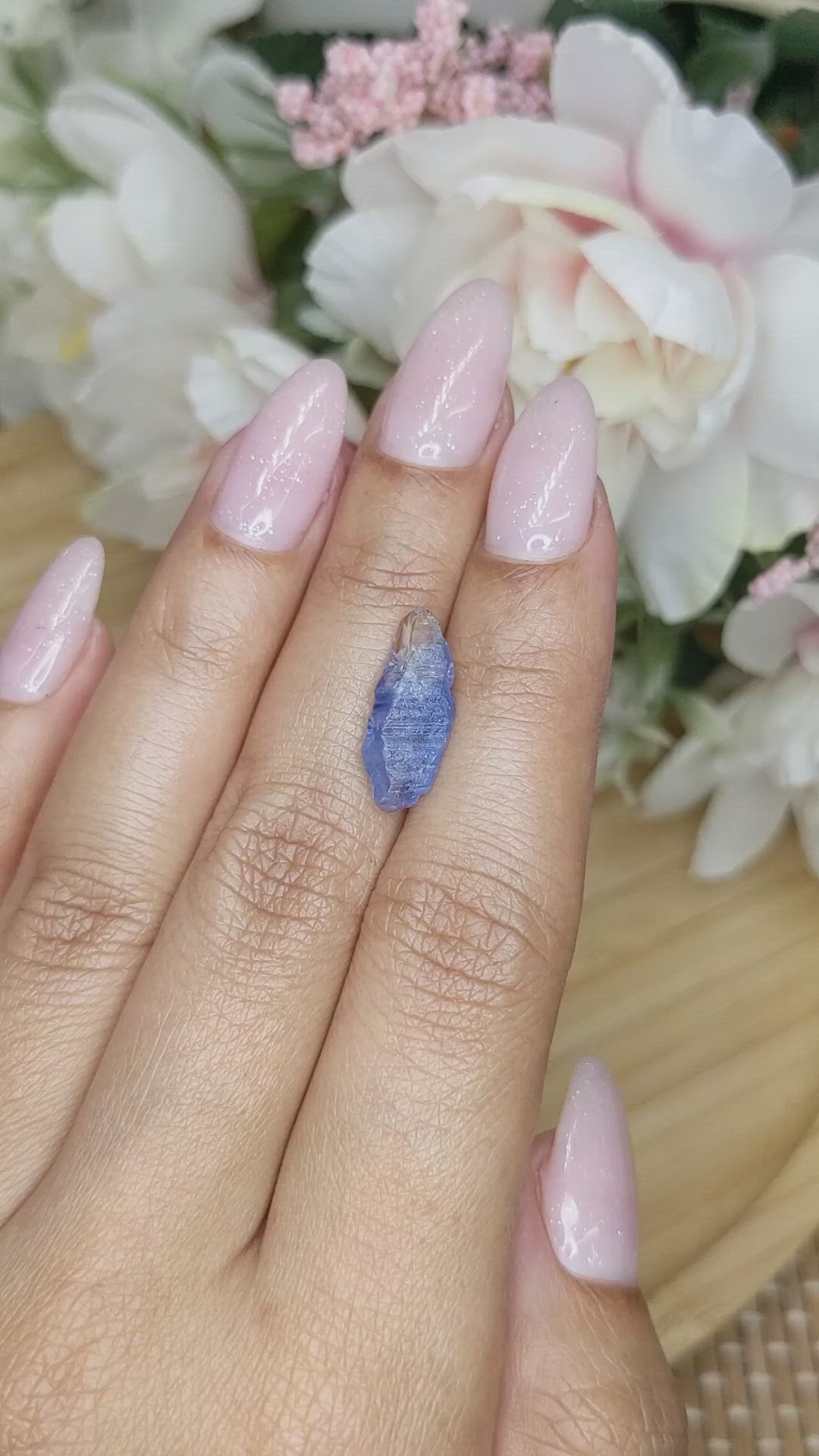 4.98 Ct. Blue Sapphire Crystal from Ceylon (Sri Lanka) Size Video