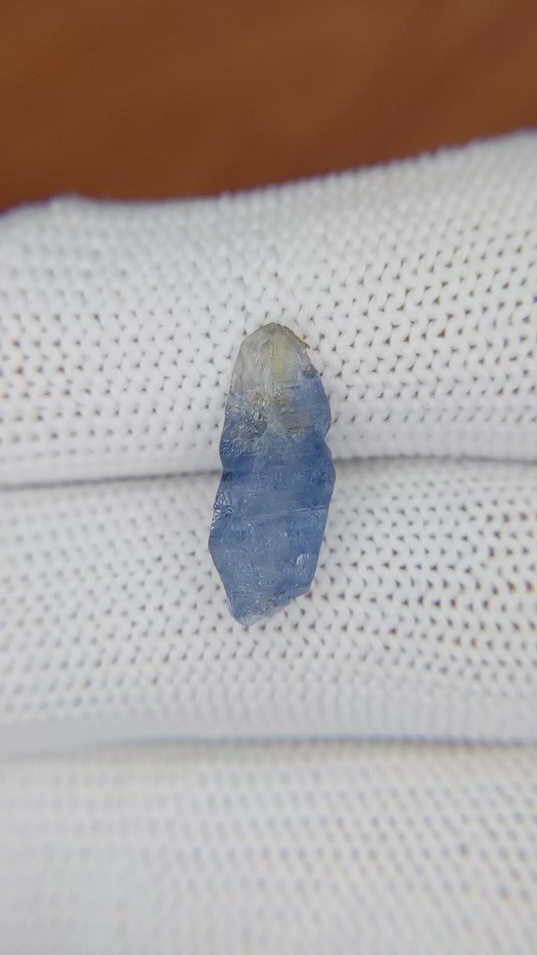 4.98 Ct. Blue Sapphire Crystal from Ceylon (Sri Lanka) Size Video