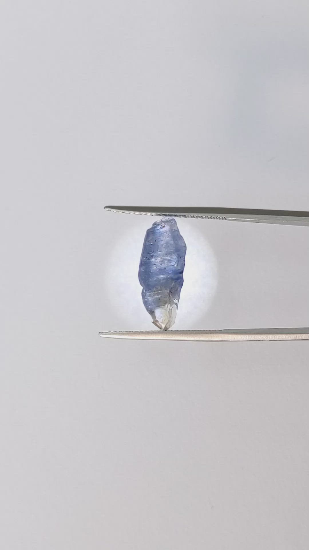 4.98 Ct. Blue Sapphire Crystal from Ceylon (Sri Lanka) Size Video
