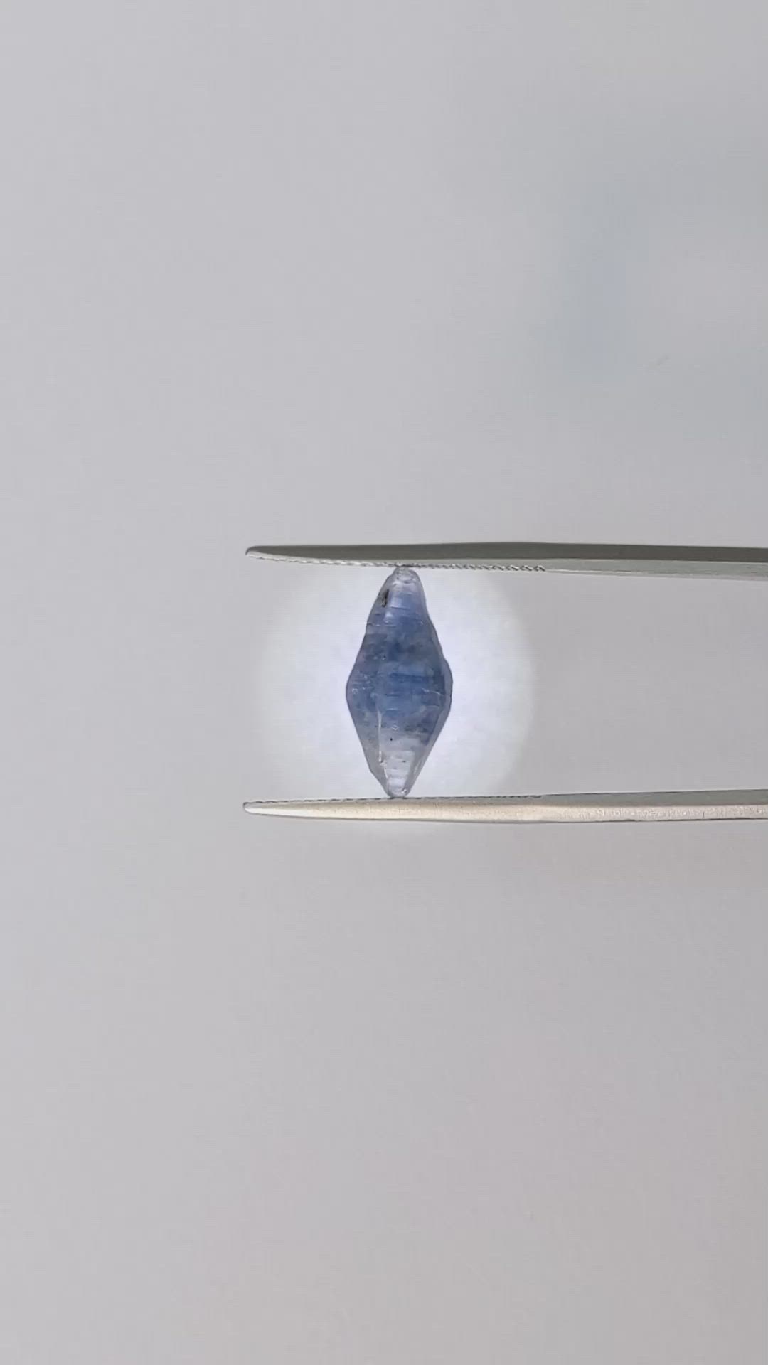 3.61 Ct. Blue Sapphire Crystal from Ceylon (Sri Lanka) Size Video