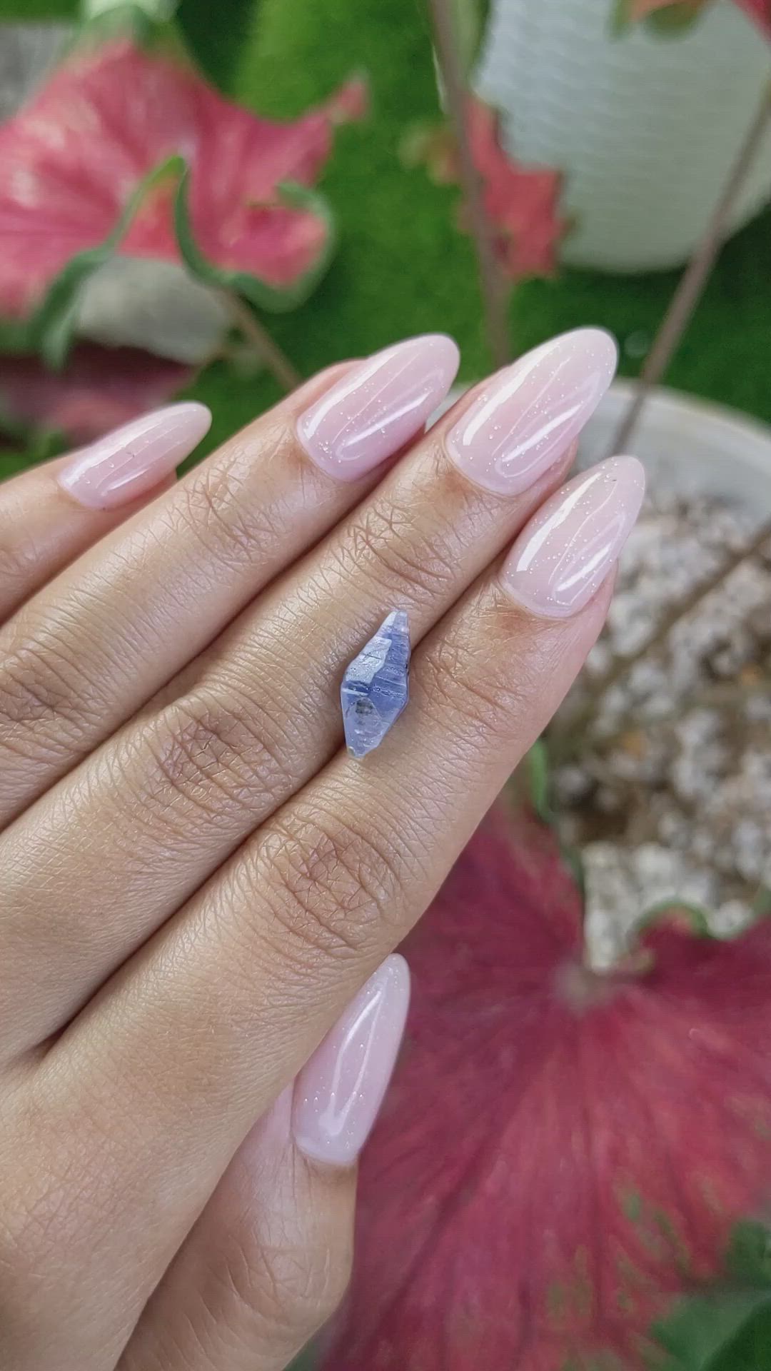 3.61 Ct. Blue Sapphire Crystal from Ceylon (Sri Lanka) Size Video