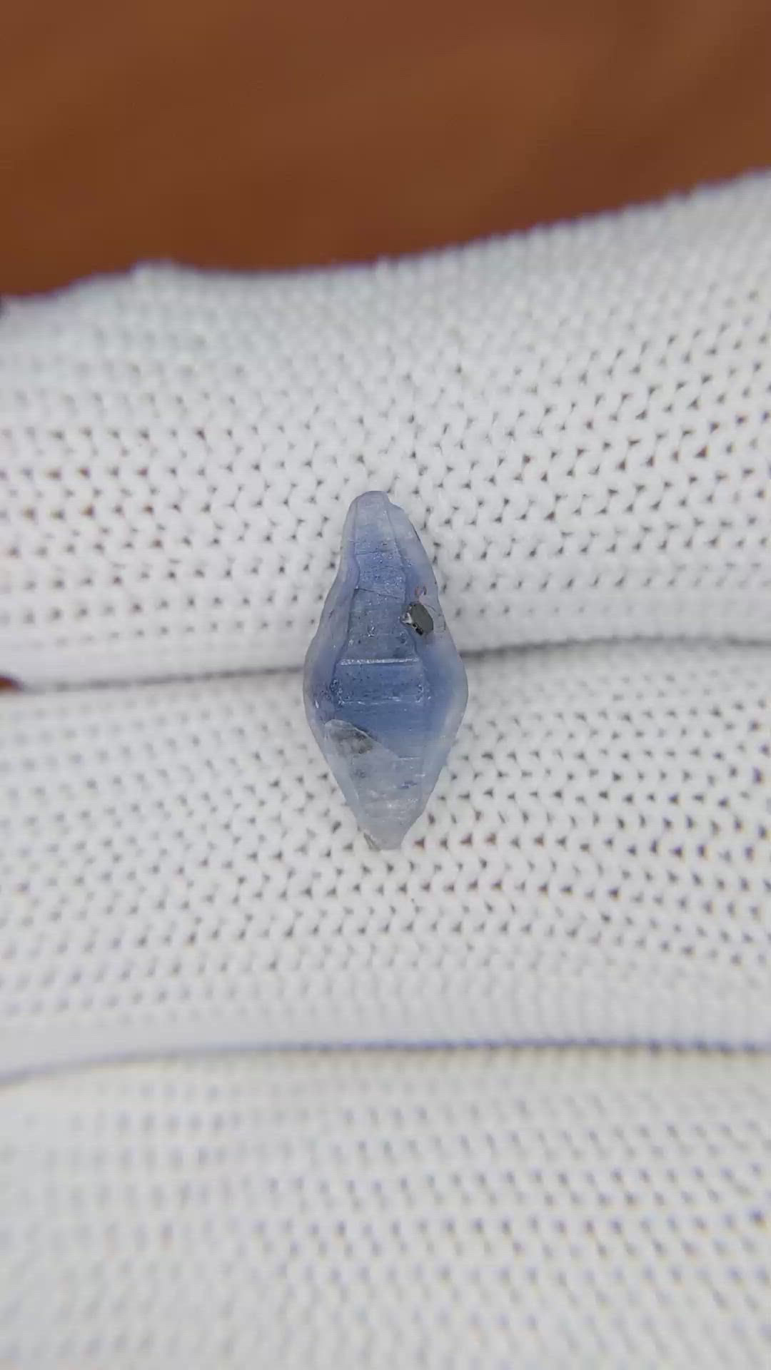 3.61 Ct. Blue Sapphire Crystal from Ceylon (Sri Lanka) Size Video