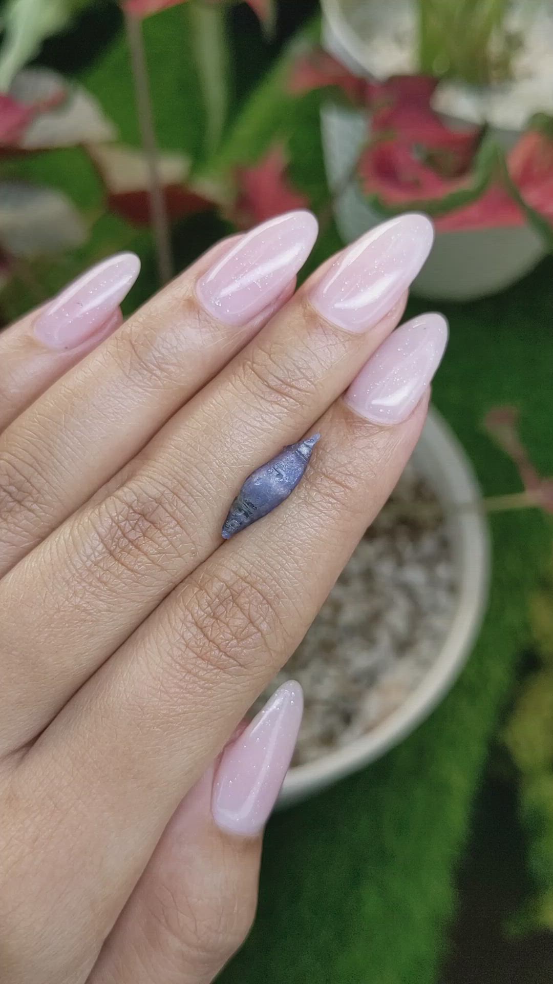3.19 Ct. Blue Sapphire Crystal from Ceylon (Sri Lanka) Size Video