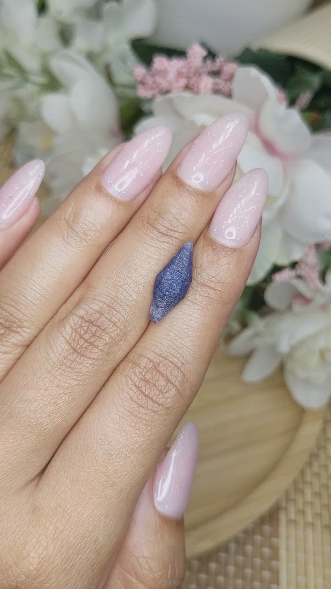 5.18 Ct. Blue Sapphire Crystal from Ceylon (Sri Lanka) Size Video