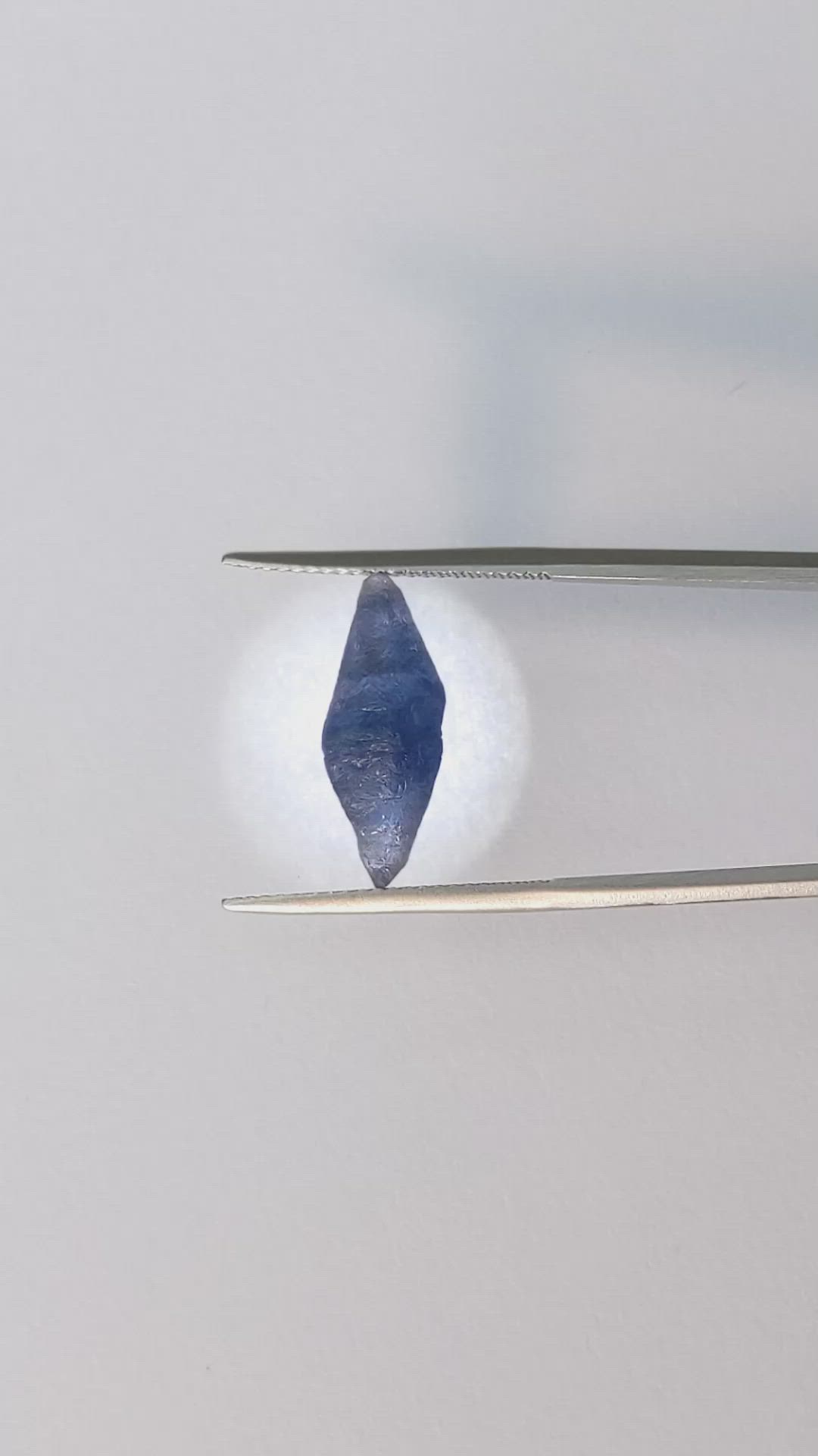 5.18 Ct. Blue Sapphire Crystal from Ceylon (Sri Lanka) Size Video