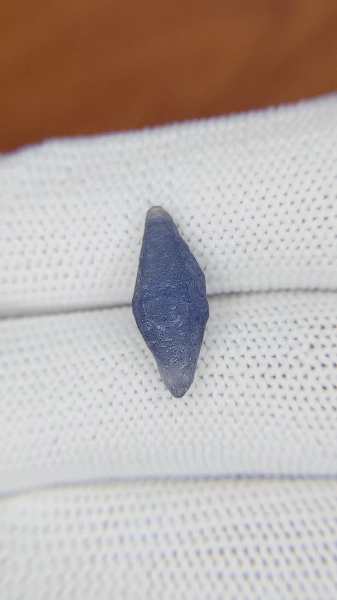 5.18 Ct. Blue Sapphire Crystal from Ceylon (Sri Lanka) Size Video