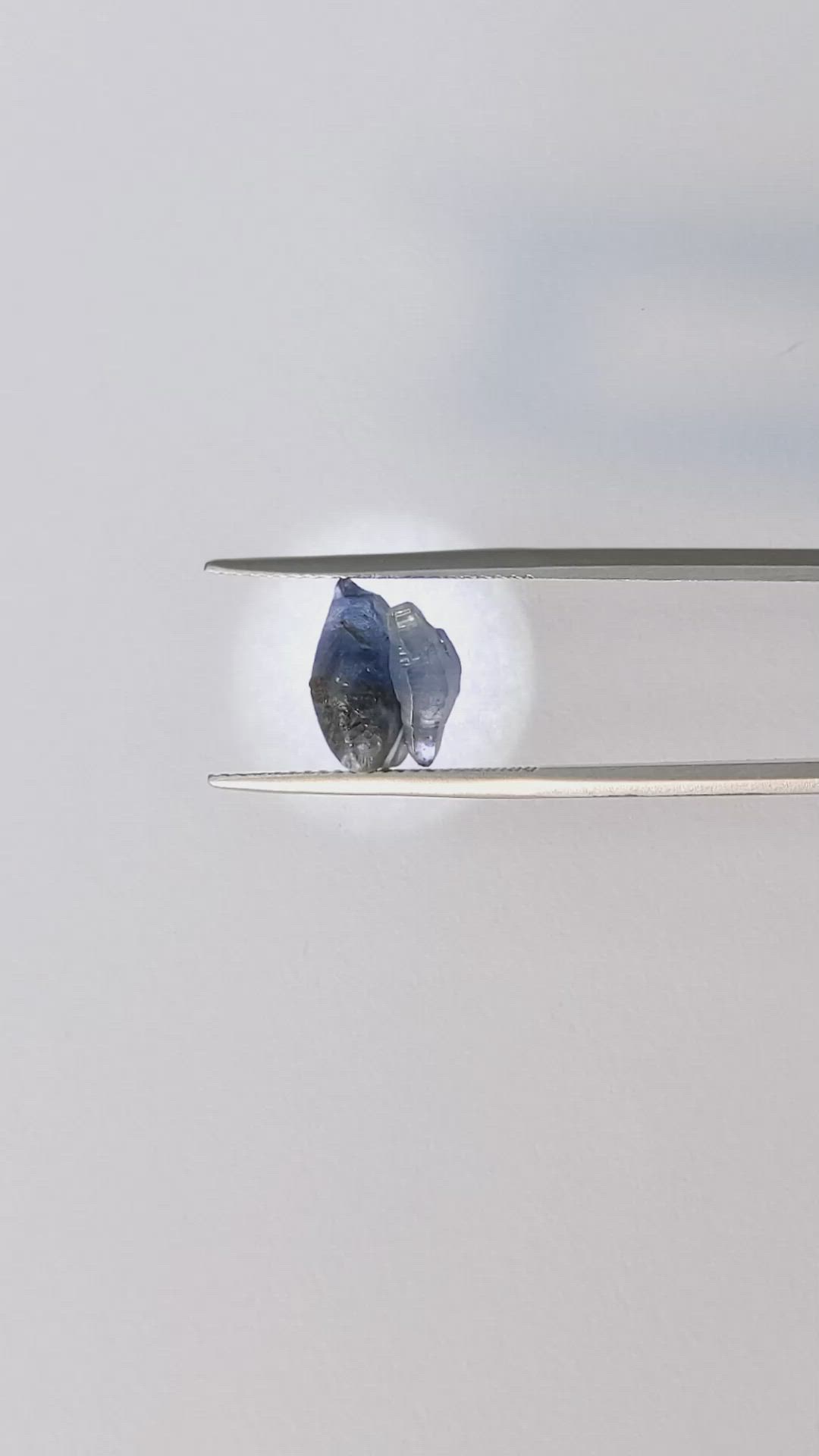 4.44 Ct. Blue Sapphire Crystal from Ceylon (Sri Lanka) Size Video