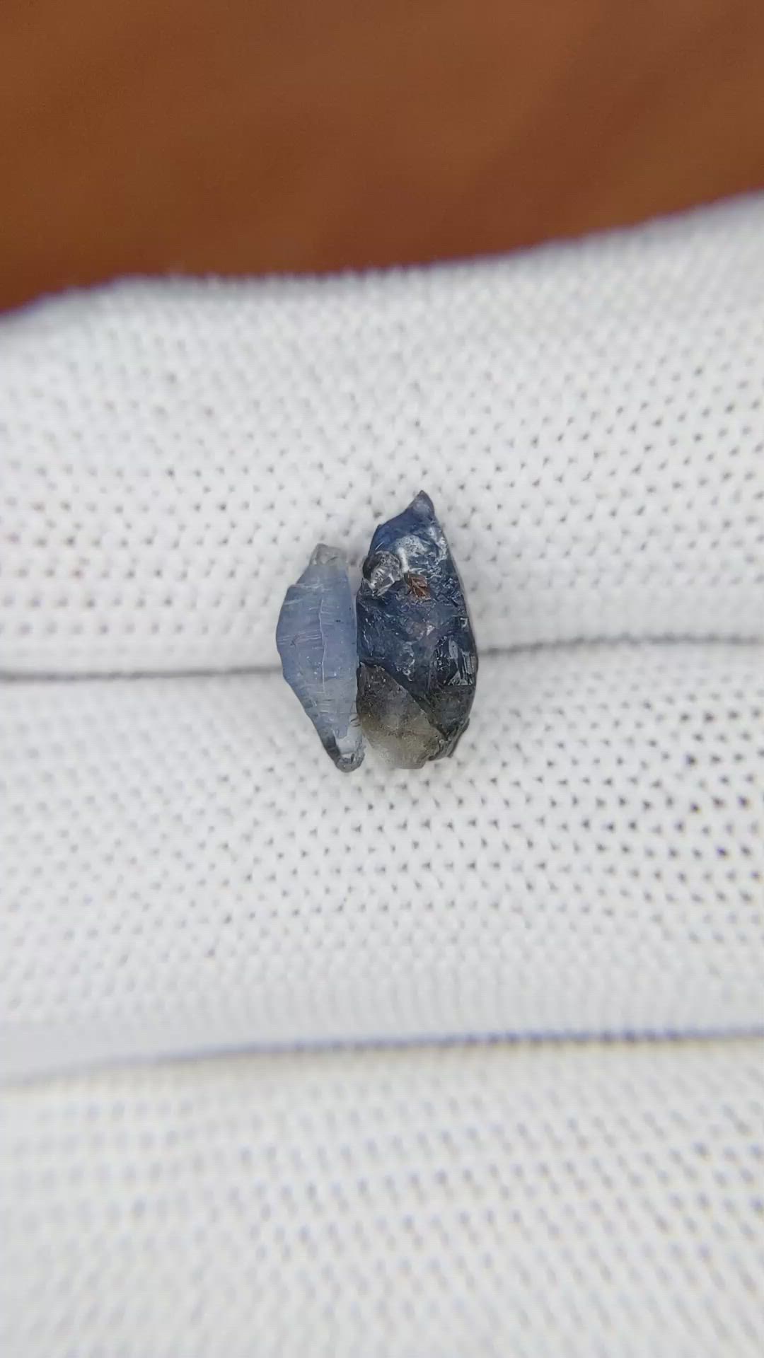 4.44 Ct. Blue Sapphire Crystal from Ceylon (Sri Lanka) Size Video