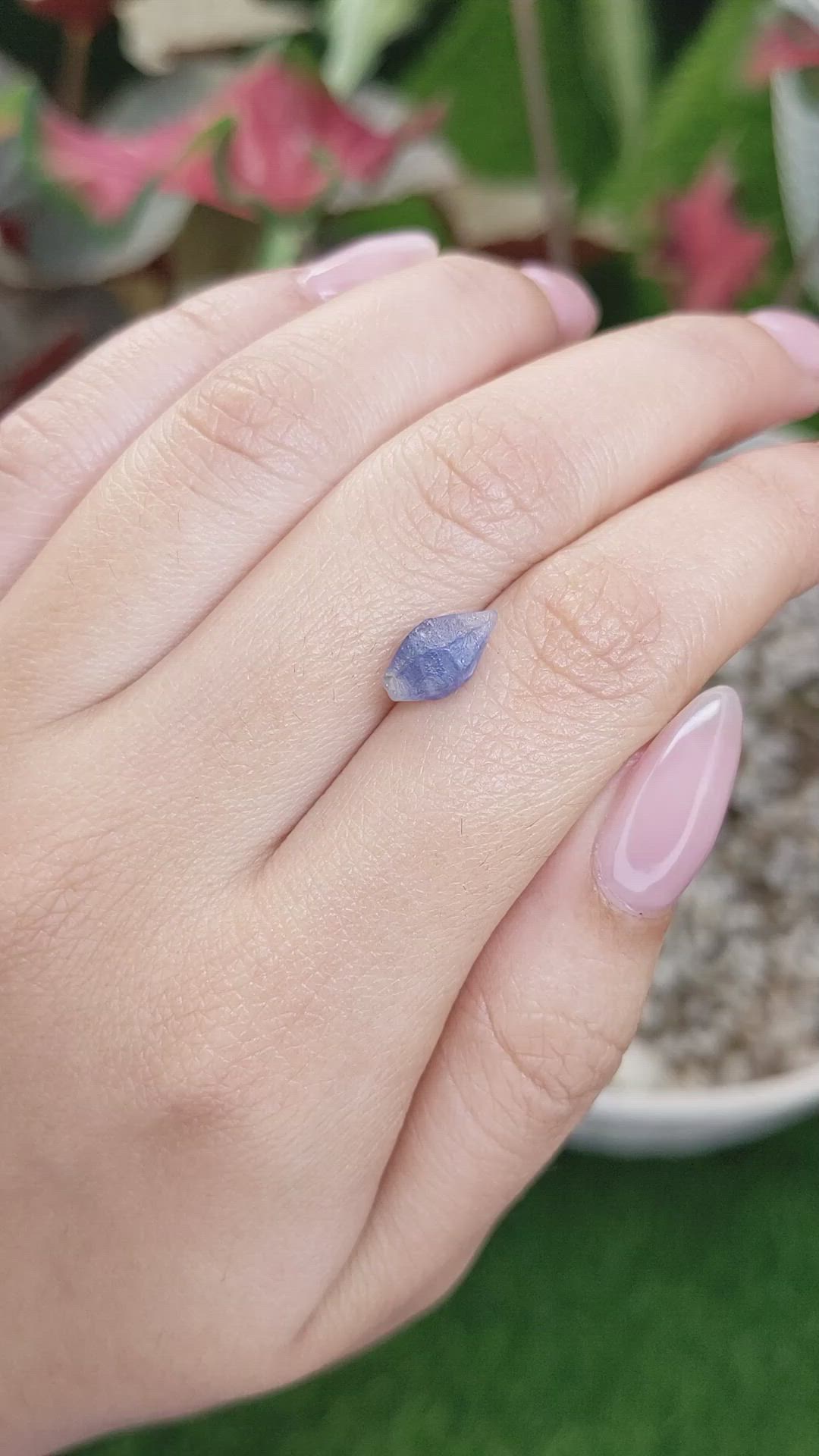 2.69 Ct. Blue Sapphire Crystal from Ceylon (Sri Lanka) Size Video