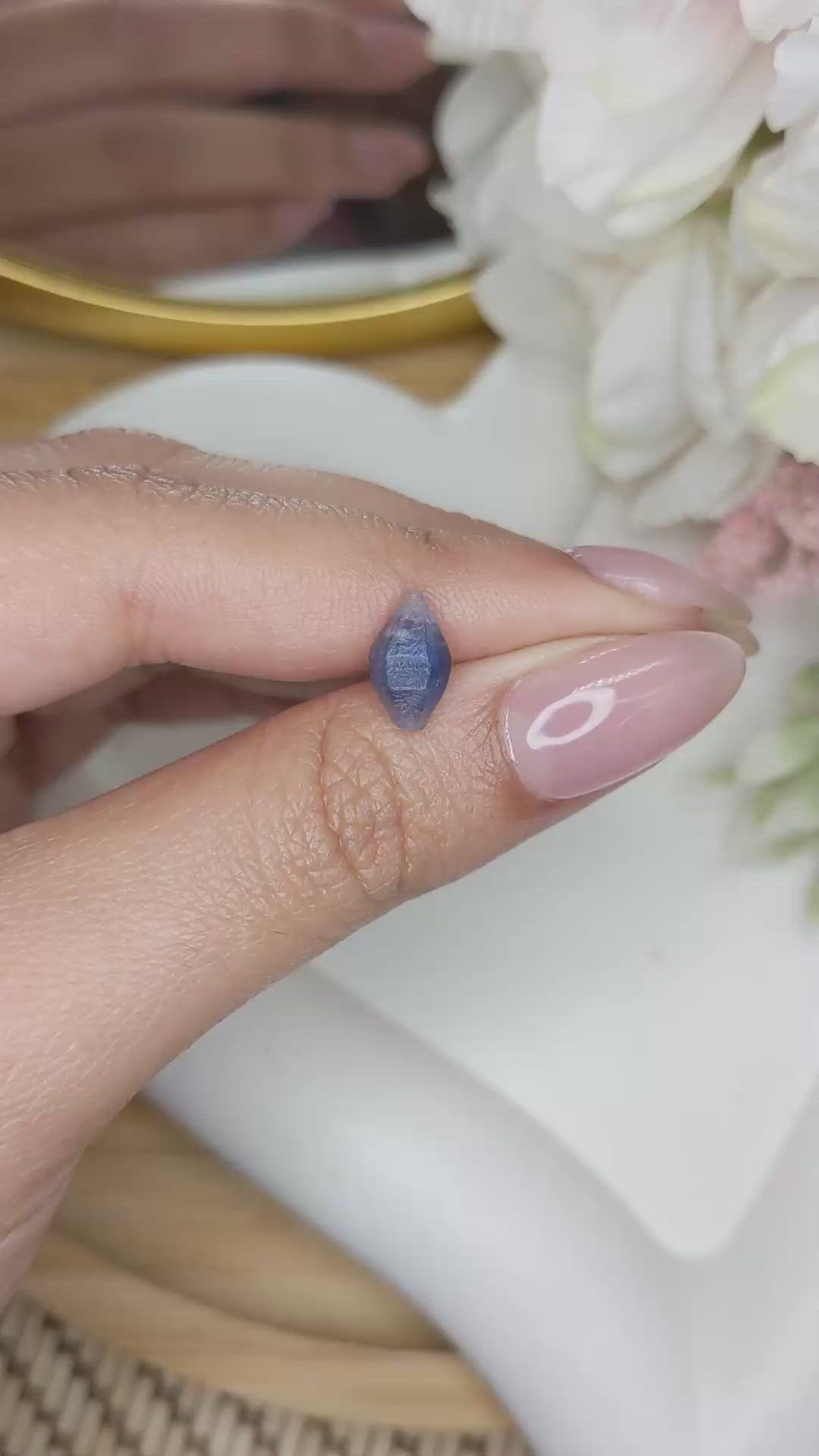 2.69 Ct. Blue Sapphire Crystal from Ceylon (Sri Lanka) Size Video