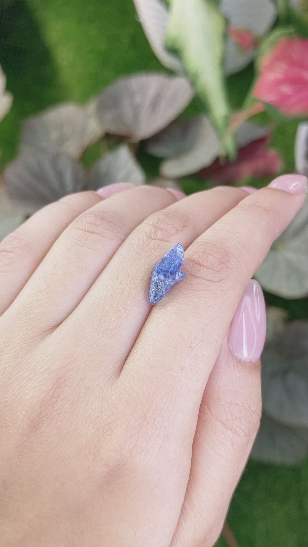 5.48 Ct. Blue Sapphire Crystal from Ceylon (Sri Lanka) Size Video