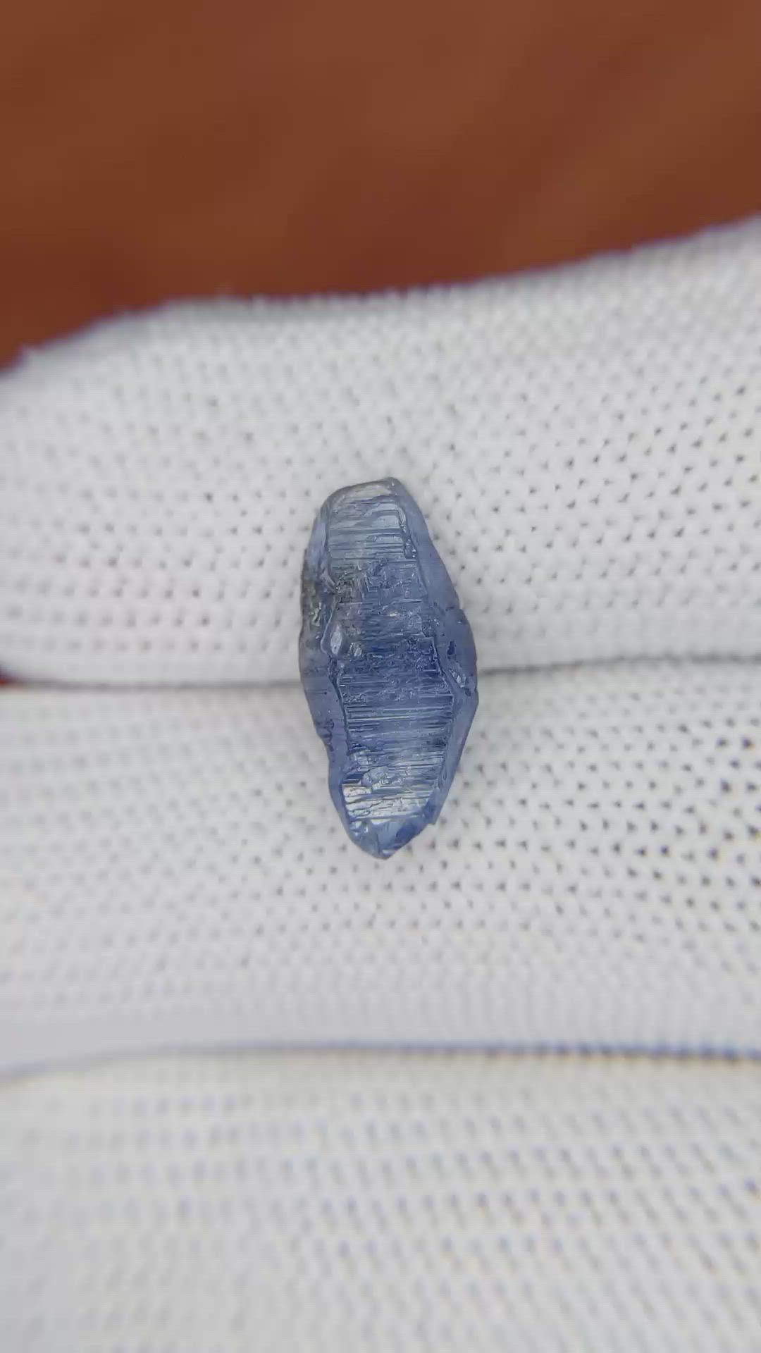 5.48 Ct. Blue Sapphire Crystal from Ceylon (Sri Lanka) Size Video