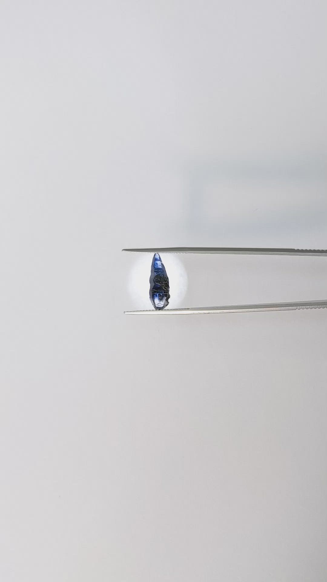3.19 Ct. Blue Sapphire Crystal from Ceylon (Sri Lanka) Size Video