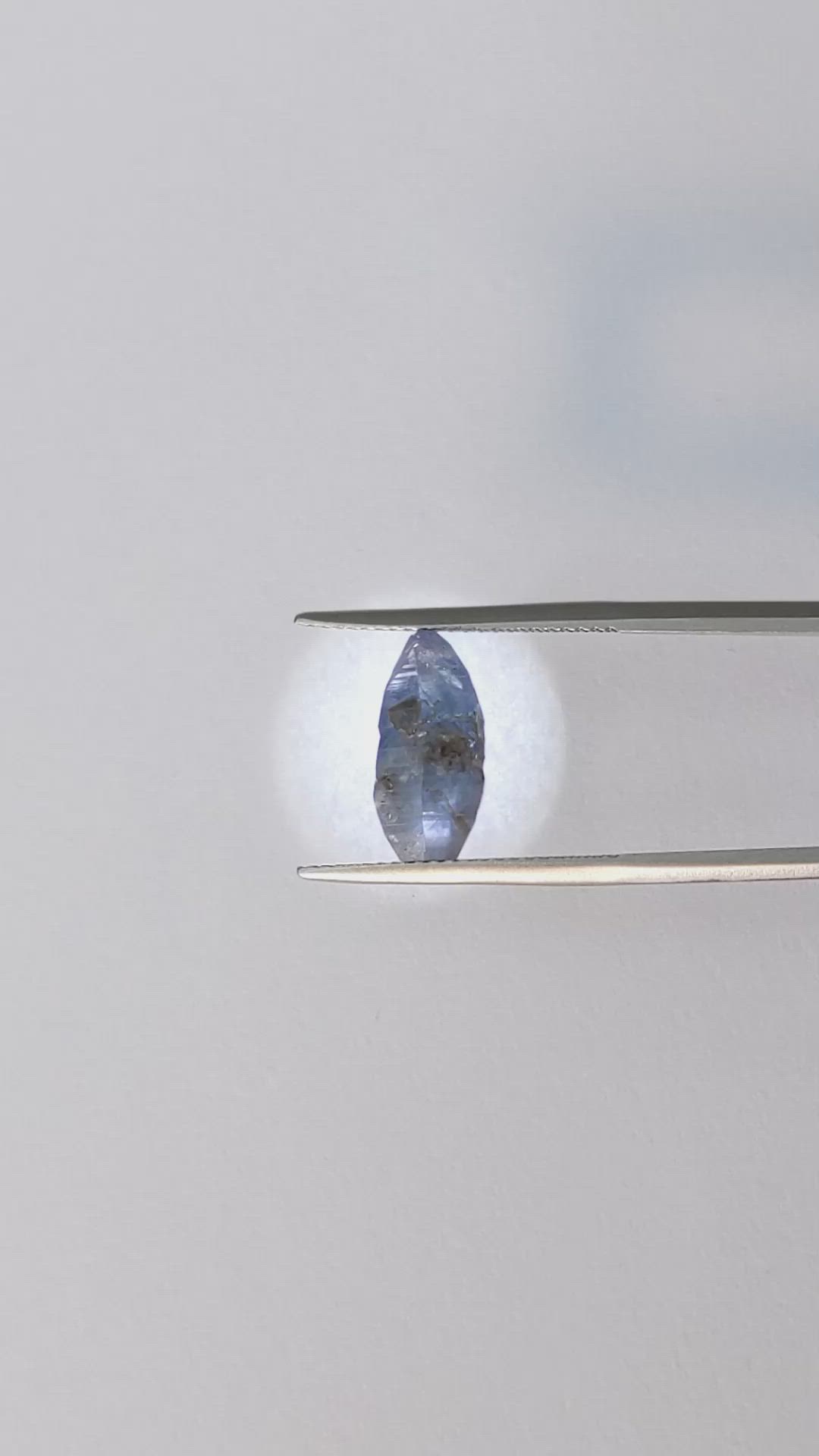 4.62 Ct. Blue Sapphire Crystal from Ceylon (Sri Lanka) Size Video