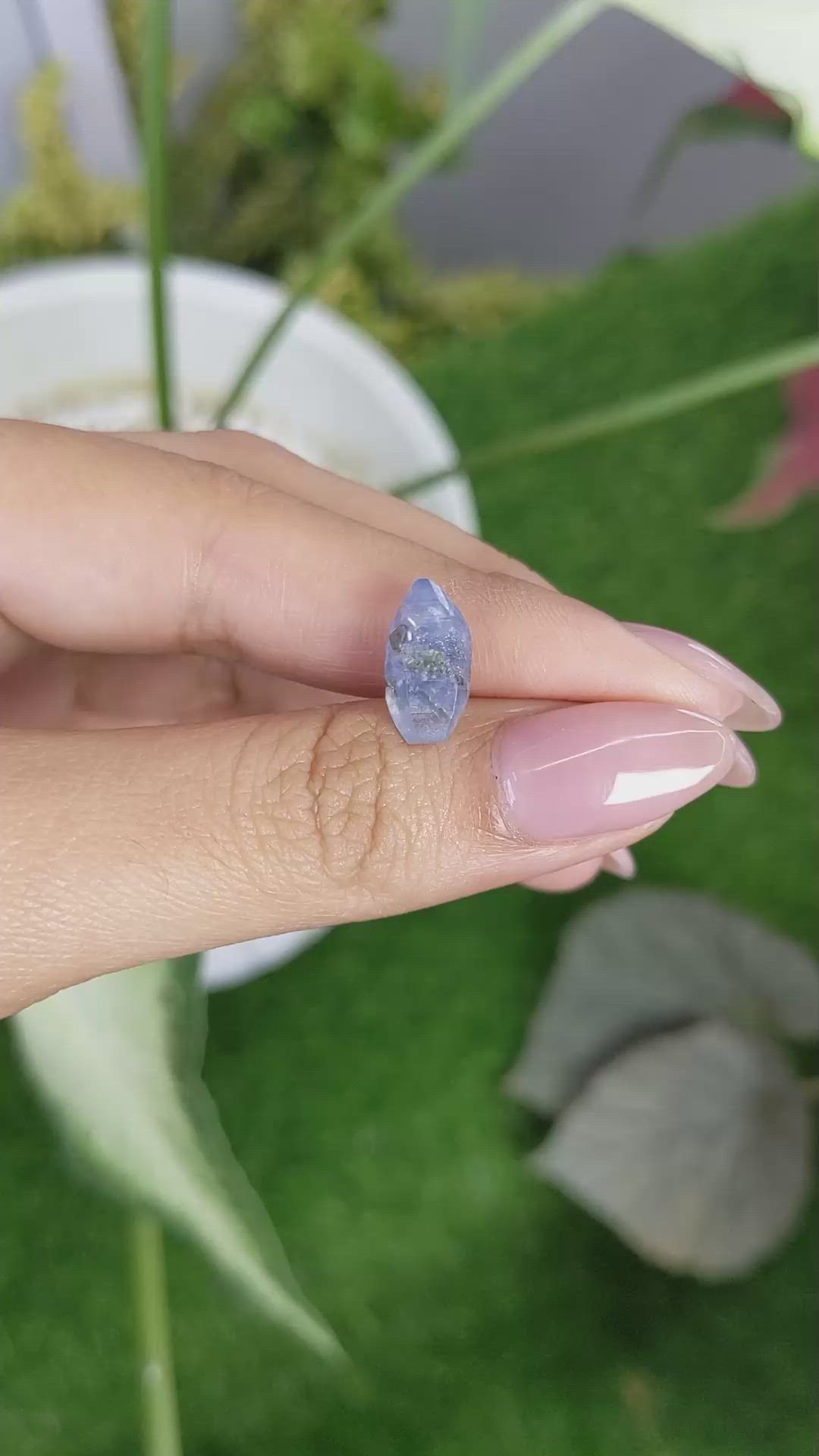 4.62 Ct. Blue Sapphire Crystal from Ceylon (Sri Lanka) Size Video