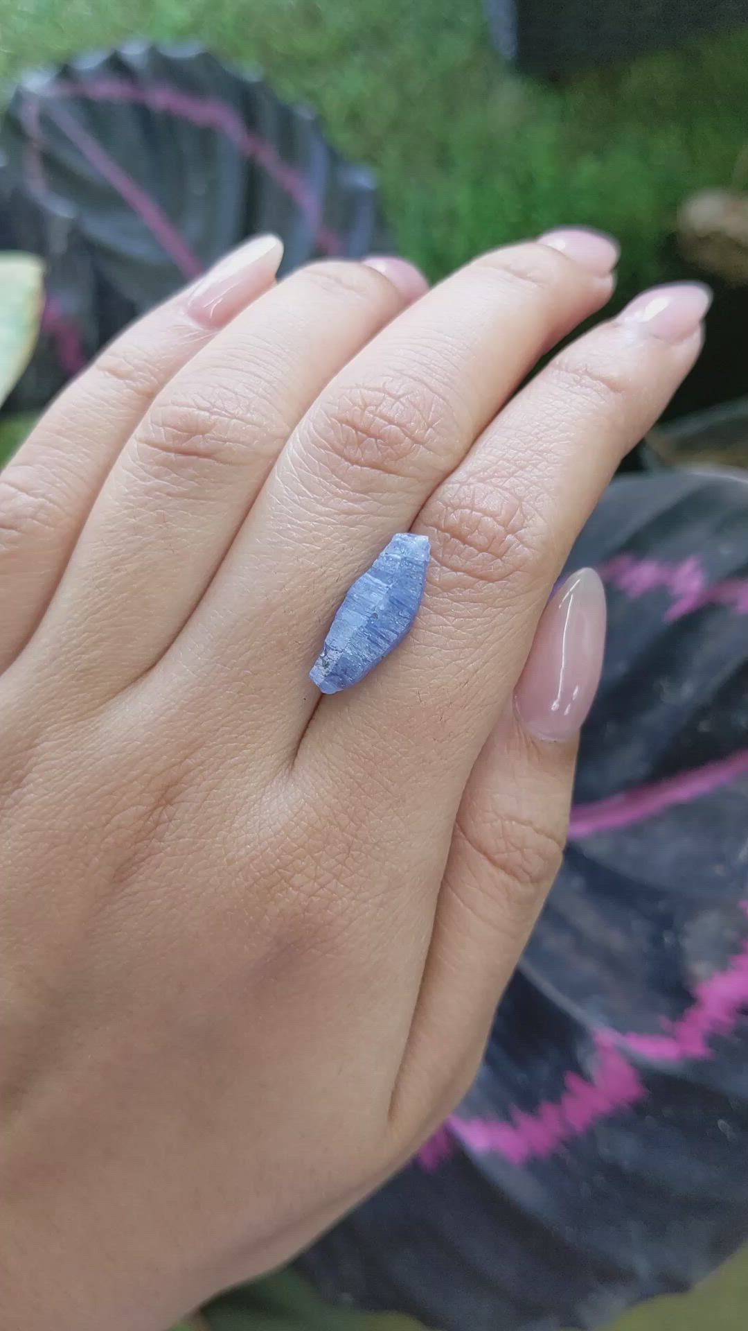8.46 Ct. Blue Sapphire Crystal from Ceylon (Sri Lanka) Size Video