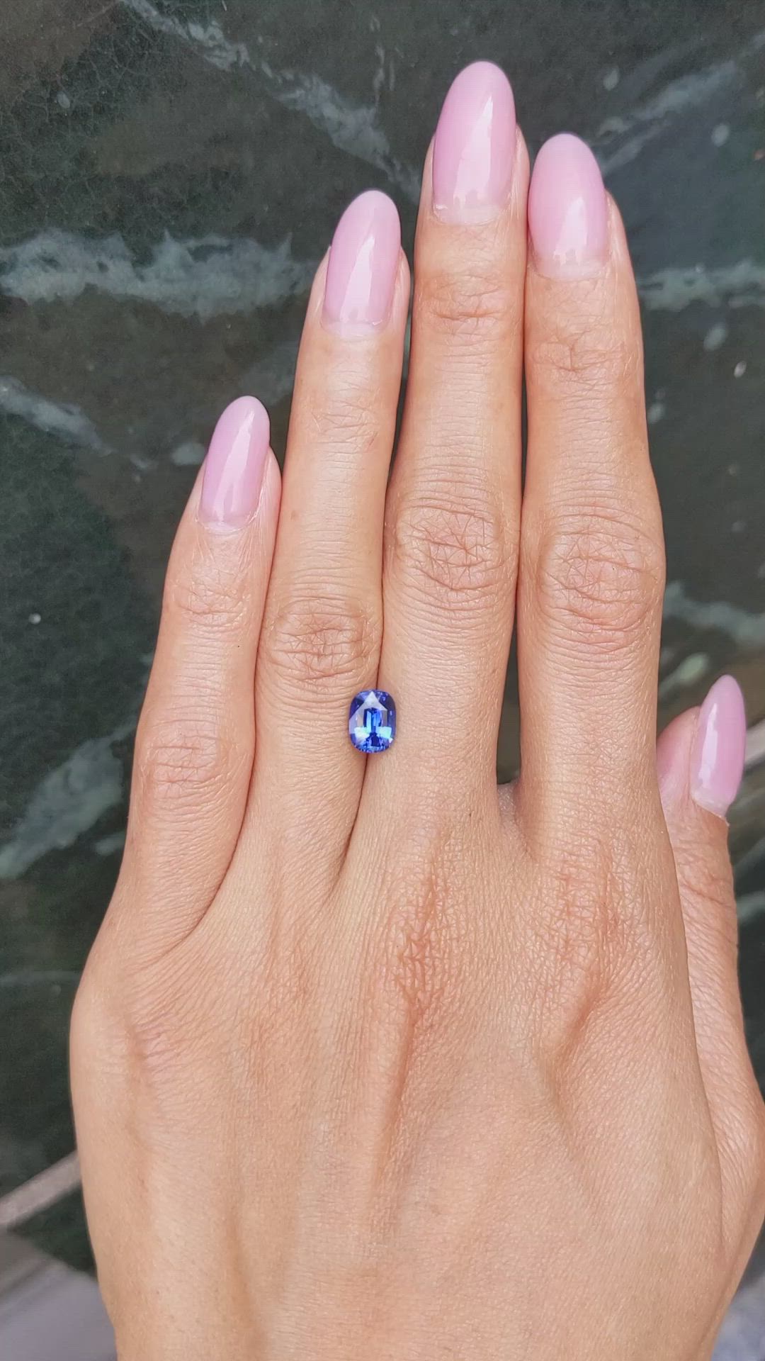 1.58 Ct. Blue Sapphire from Ceylon (Sri Lanka) Size Video