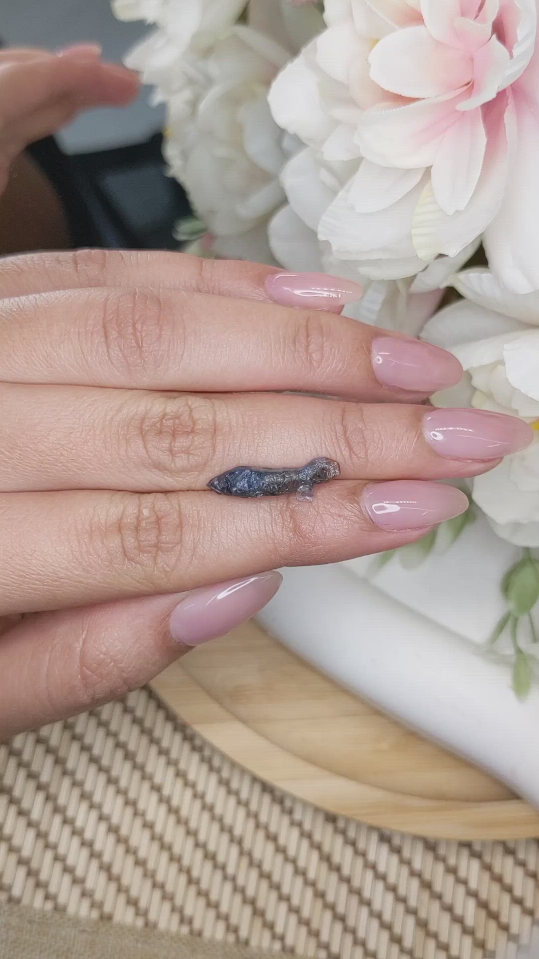 4.08 Ct. Blue Sapphire Crystal from Ceylon (Sri Lanka) Size Video