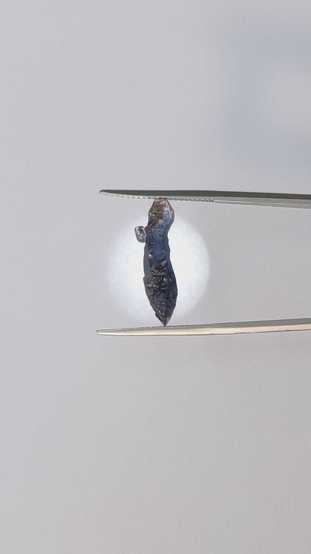 4.08 Ct. Blue Sapphire Crystal from Ceylon (Sri Lanka) Size Video