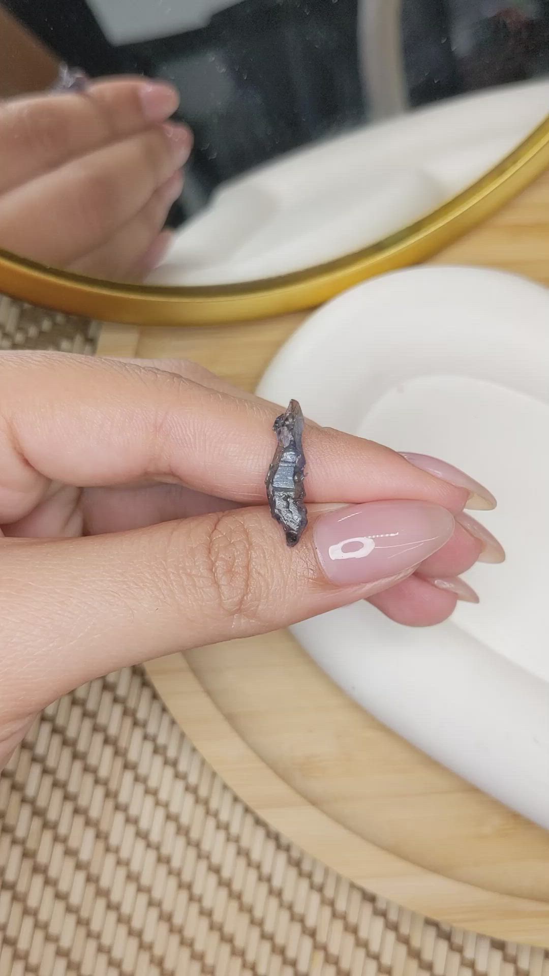 4.08 Ct. Blue Sapphire Crystal from Ceylon (Sri Lanka) Size Video