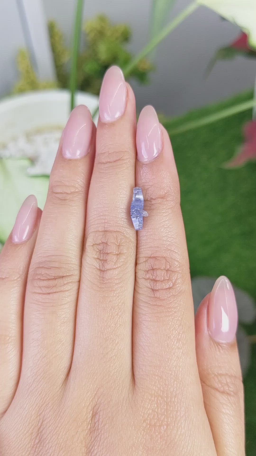 2.16 Ct. Blue Sapphire Crystal from Ceylon (Sri Lanka) Size Video