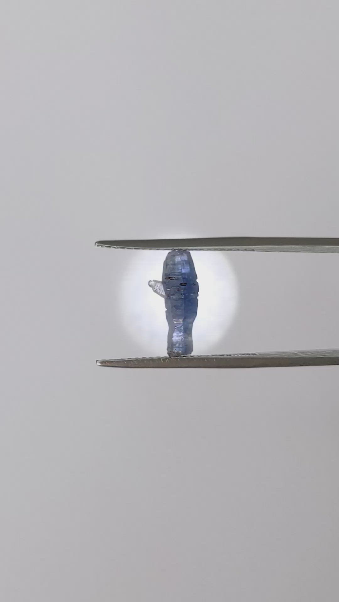 2.16 Ct. Blue Sapphire Crystal from Ceylon (Sri Lanka) Size Video