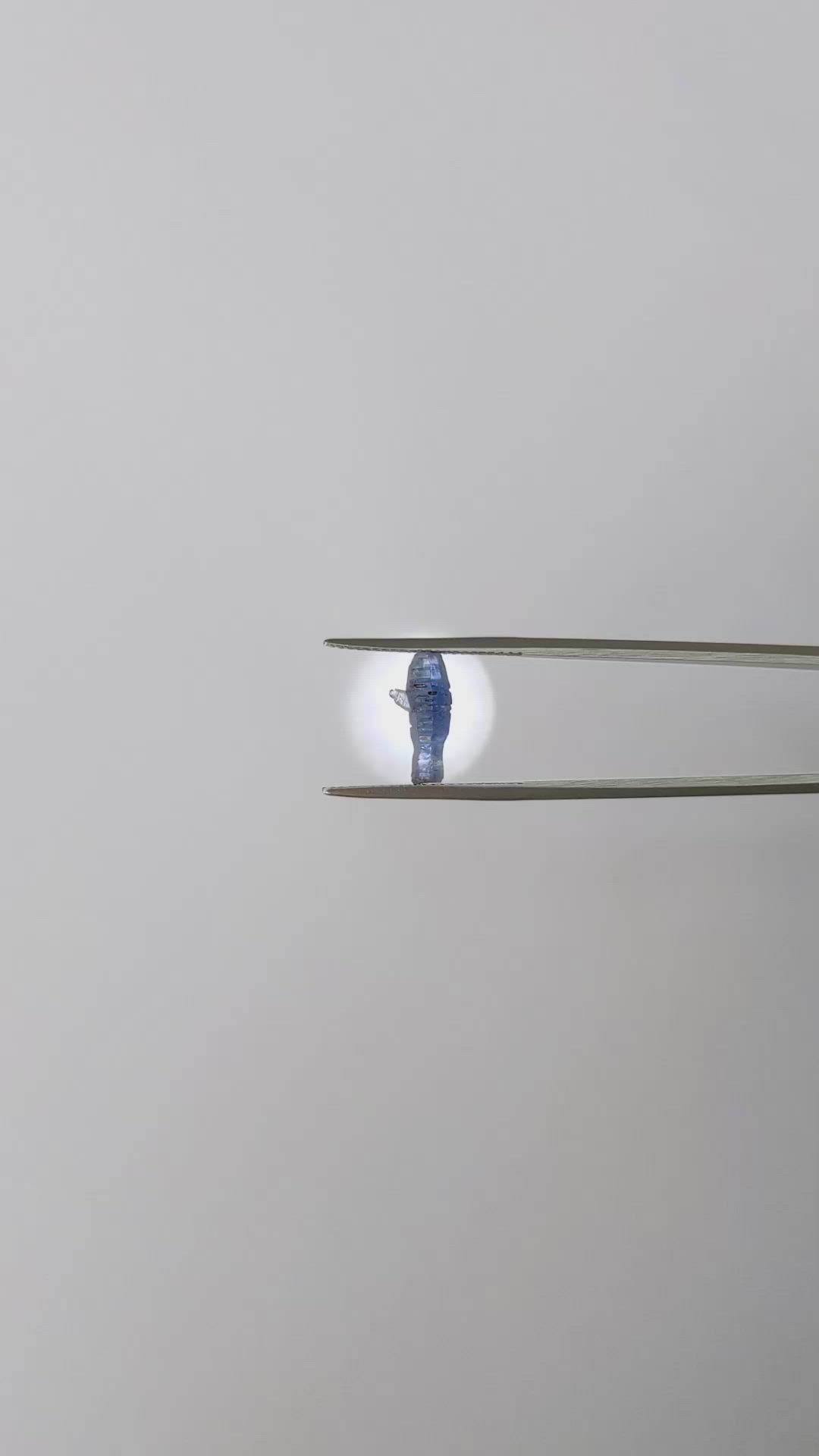 2.16 Ct. Blue Sapphire Crystal from Ceylon (Sri Lanka) Size Video