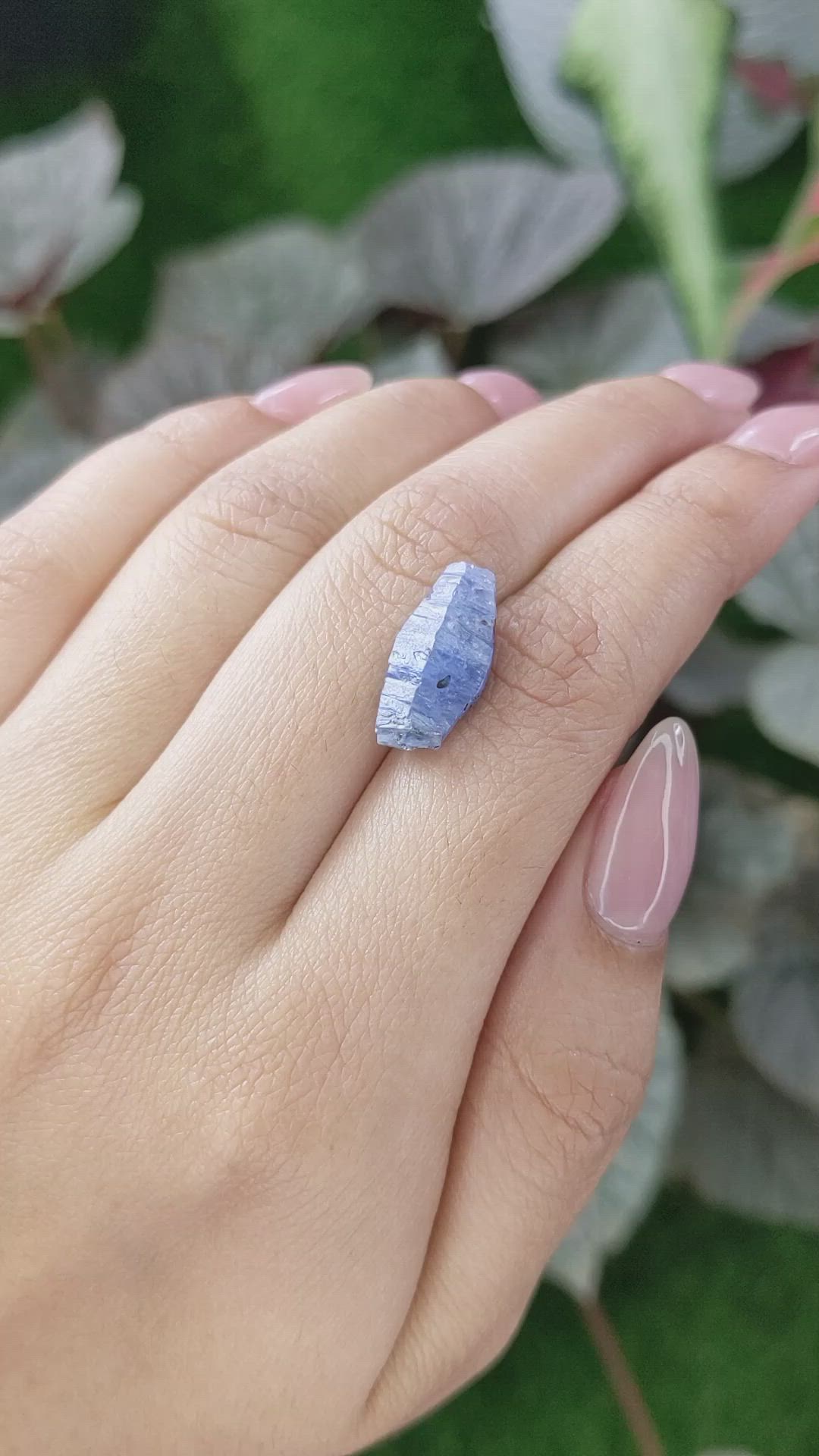 8.67 Ct. Blue Sapphire Crystal from Ceylon (Sri Lanka) Size Video