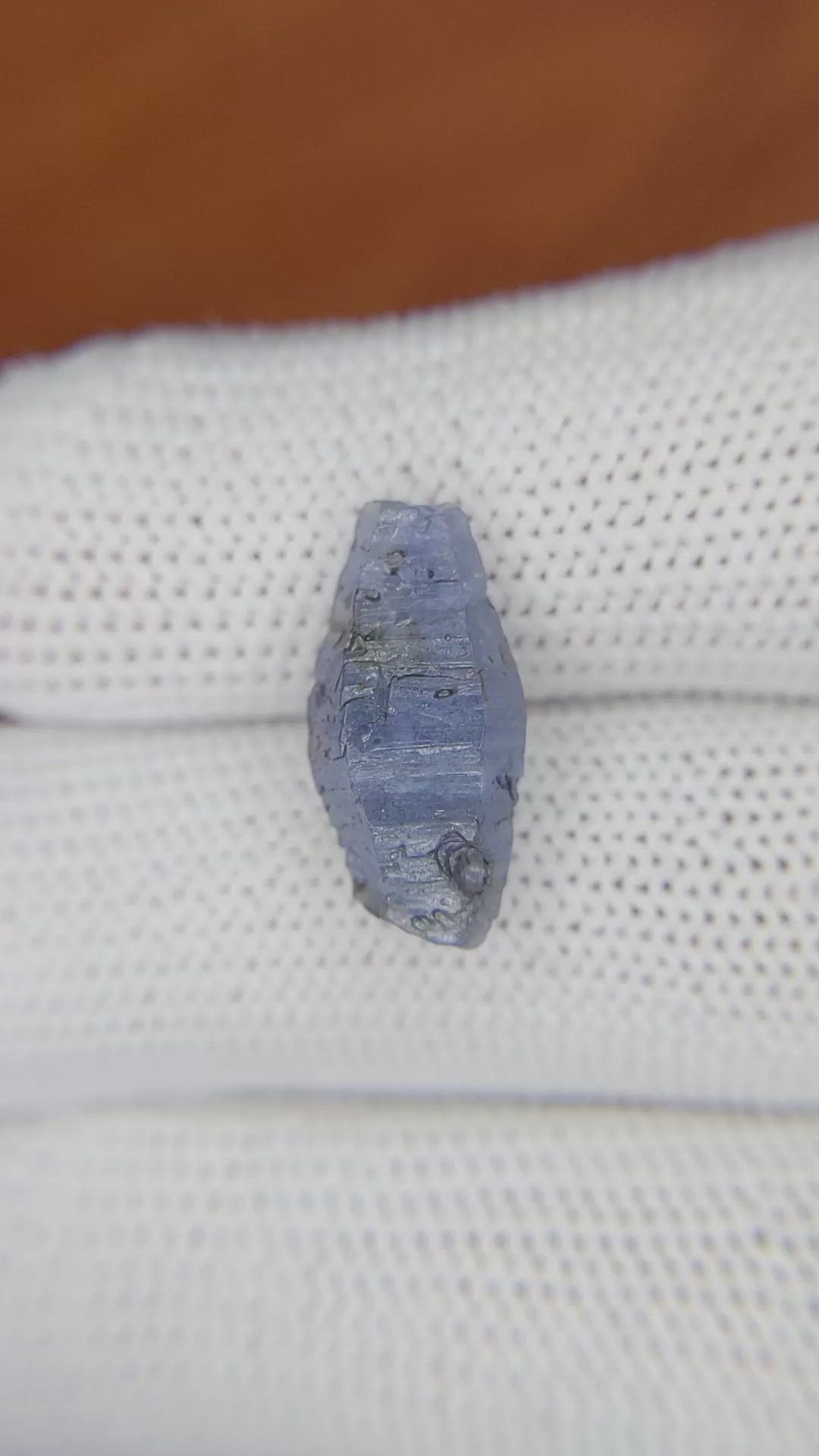 8.67 Ct. Blue Sapphire Crystal from Ceylon (Sri Lanka) Size Video