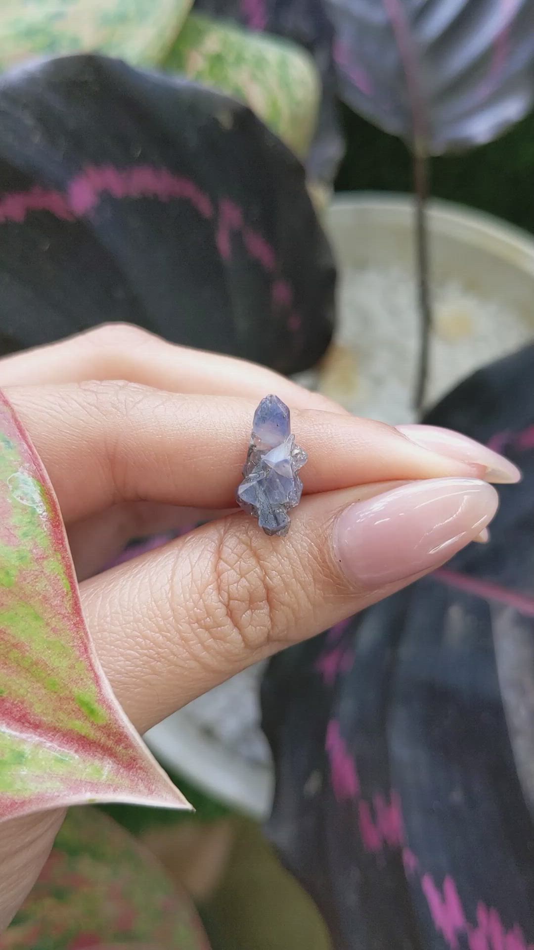 4.66 Ct. Blue Sapphire Crystal from Ceylon (Sri Lanka) Size Video