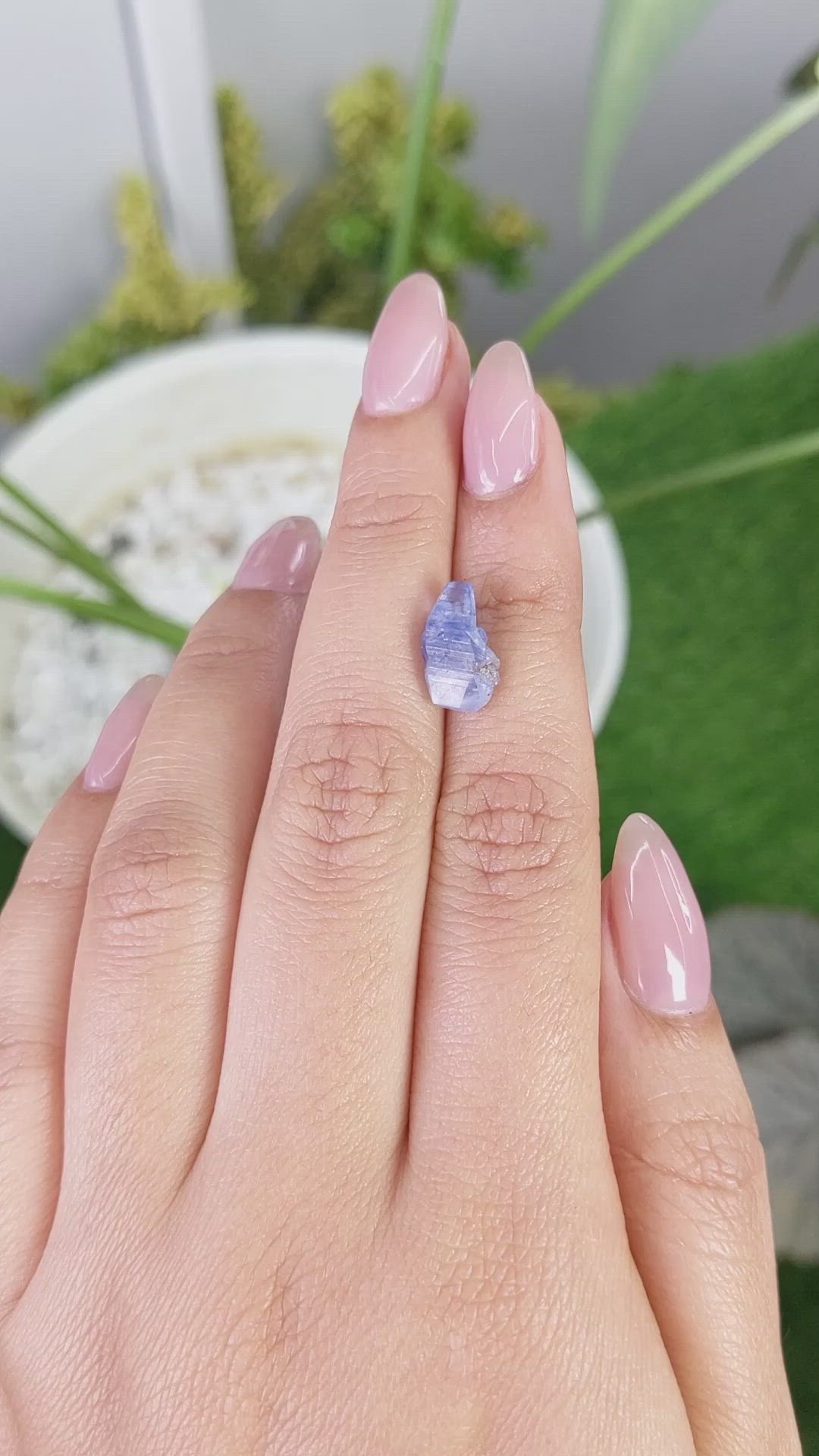 4.16 Ct. Blue Sapphire Crystal from Ceylon (Sri Lanka) Size Video