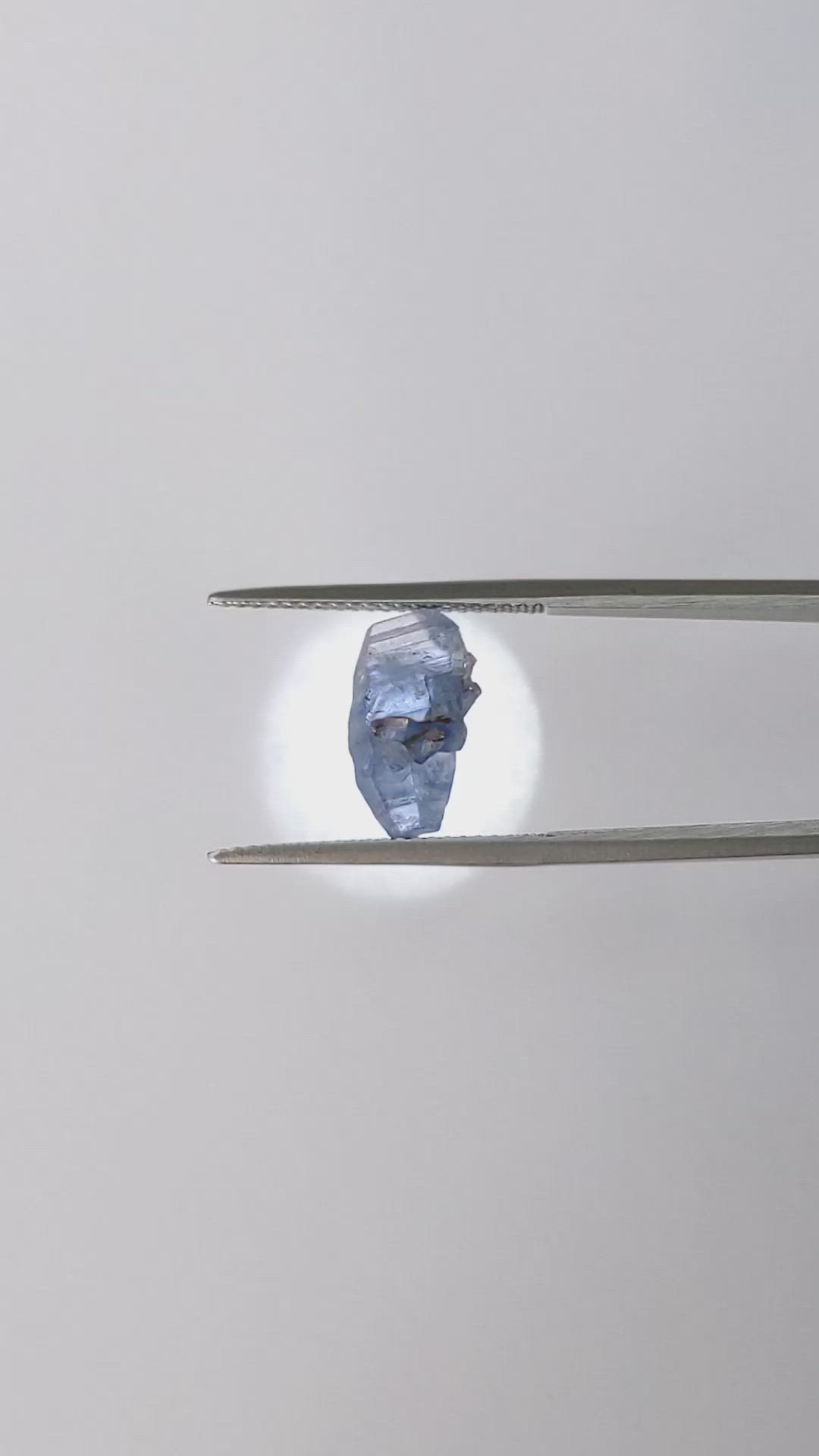 4.16 Ct. Blue Sapphire Crystal from Ceylon (Sri Lanka) Size Video