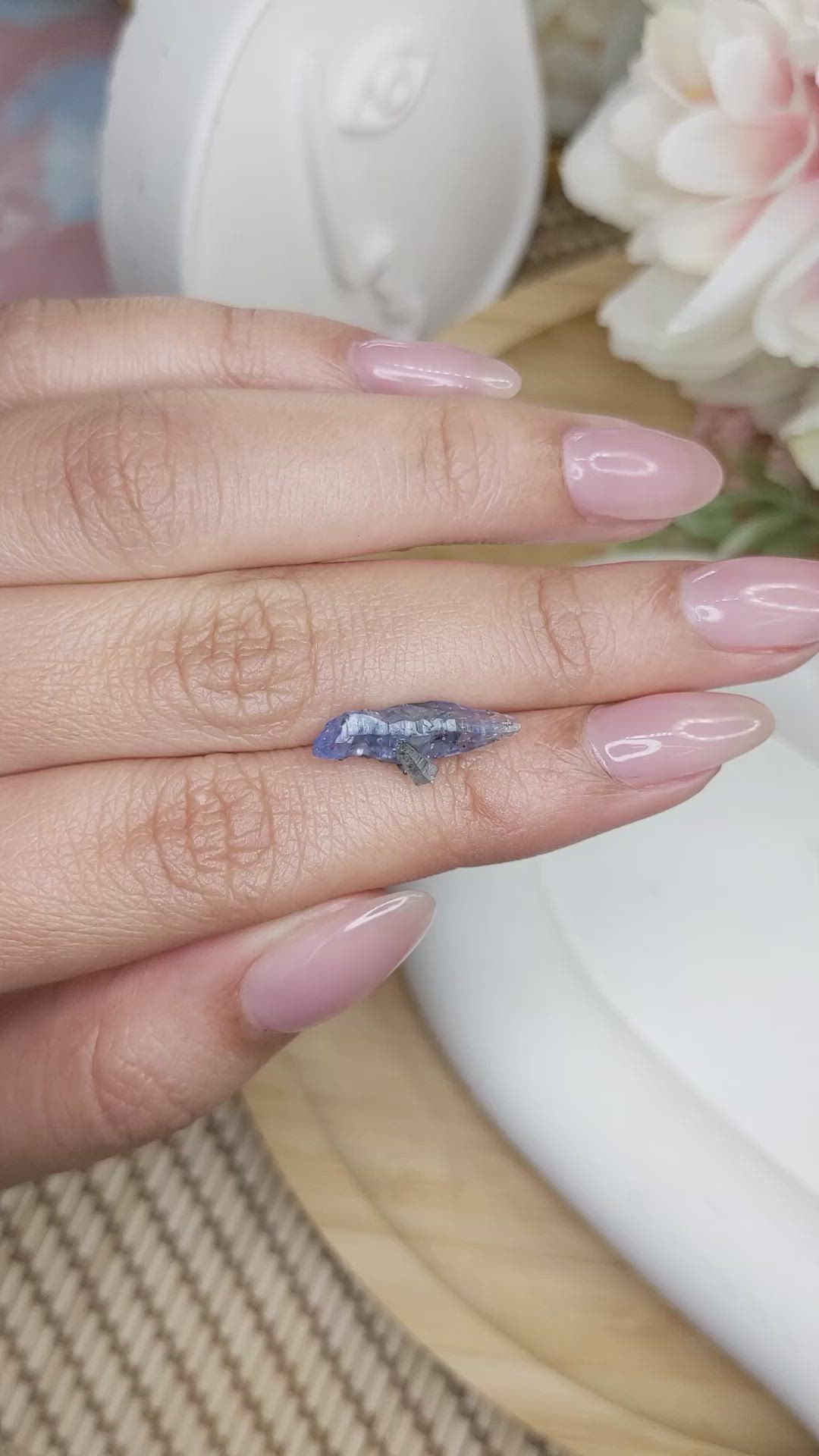 4.22 Ct. Blue Sapphire Crystal from Ceylon (Sri Lanka) Size Video