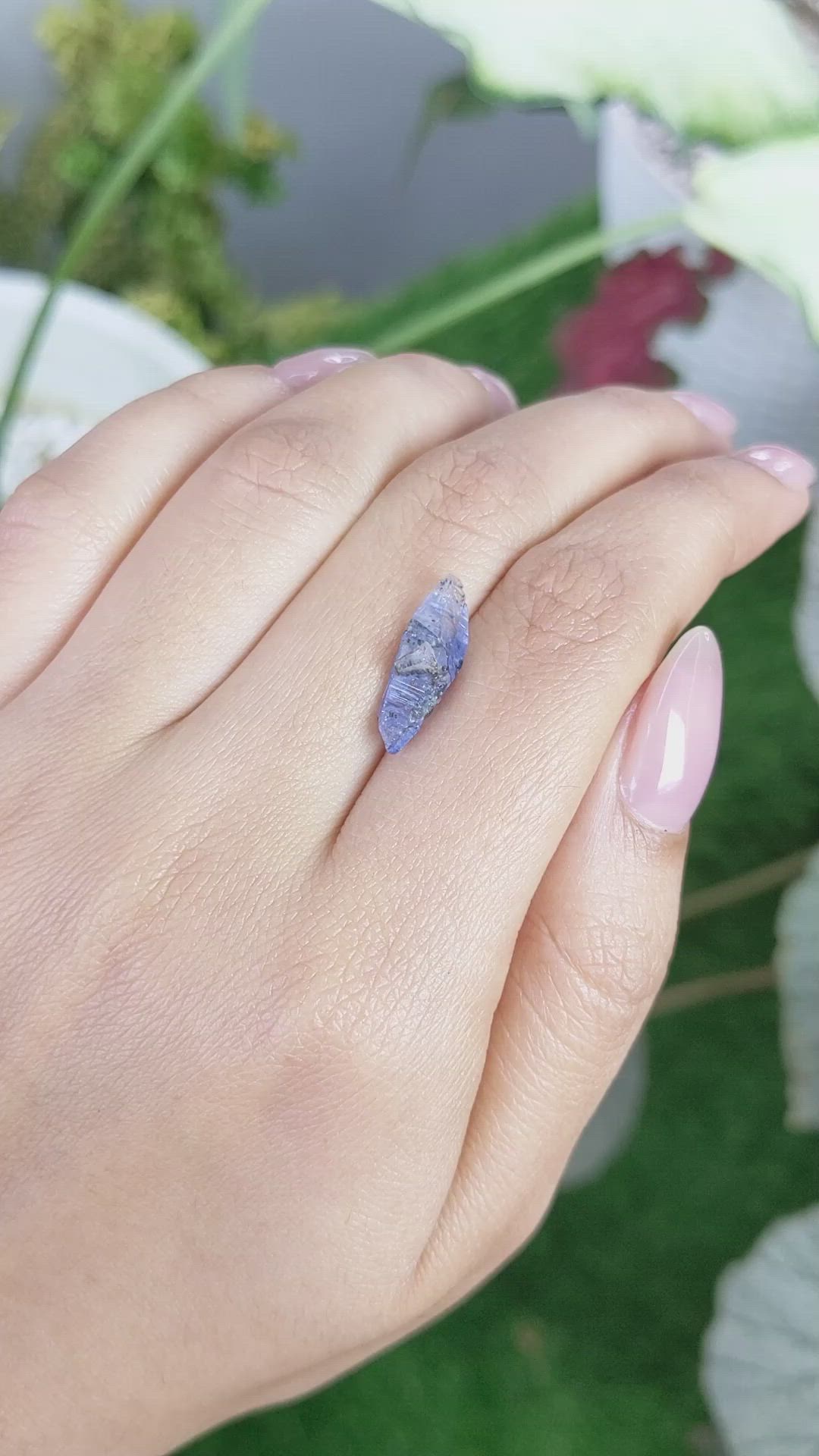 4.22 Ct. Blue Sapphire Crystal from Ceylon (Sri Lanka) Size Video