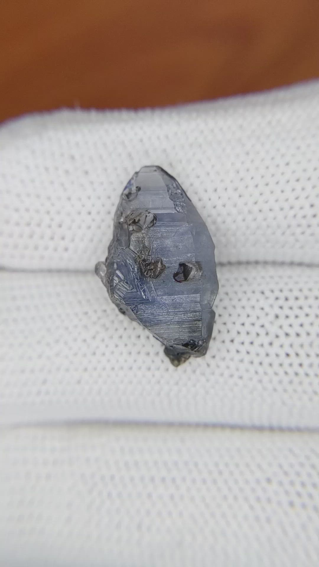 10.59 Ct. Blue Sapphire Crystal from Ceylon (Sri Lanka) Size Video