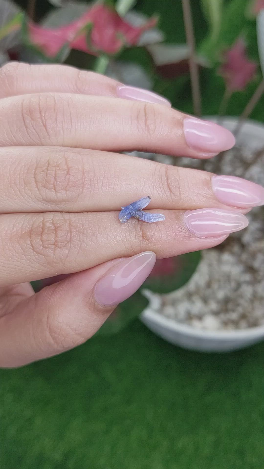 1.22 Ct. Blue Sapphire Crystal from Ceylon (Sri Lanka) Size Video