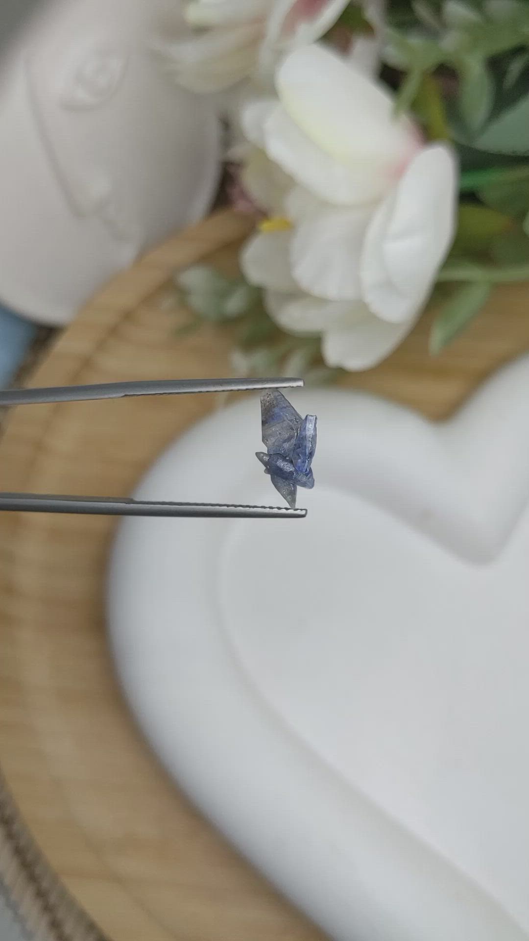 2.64 Ct. Blue Sapphire Crystal from Ceylon (Sri Lanka) Size Video