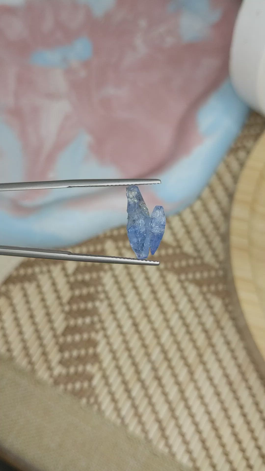 6.00 Ct. Blue Sapphire Crystal from Ceylon (Sri Lanka) Size Video