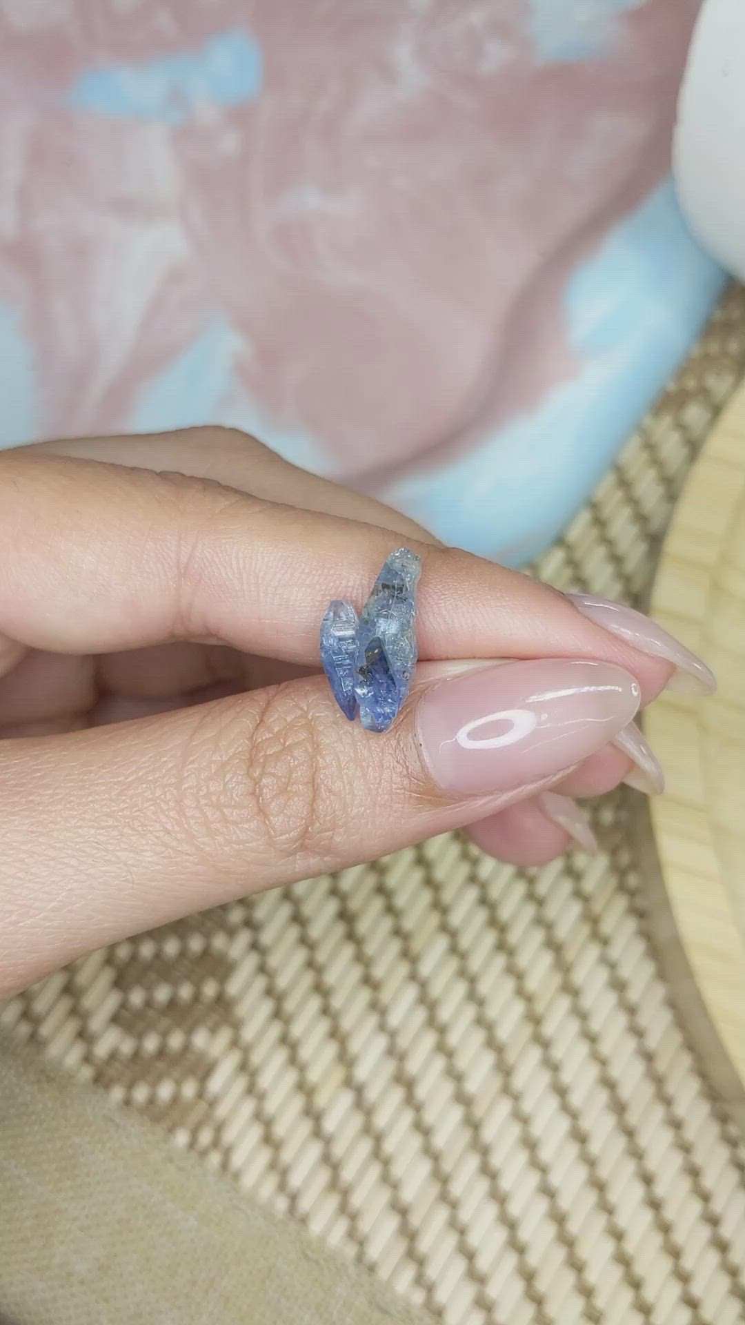 6.00 Ct. Blue Sapphire Crystal from Ceylon (Sri Lanka) Size Video