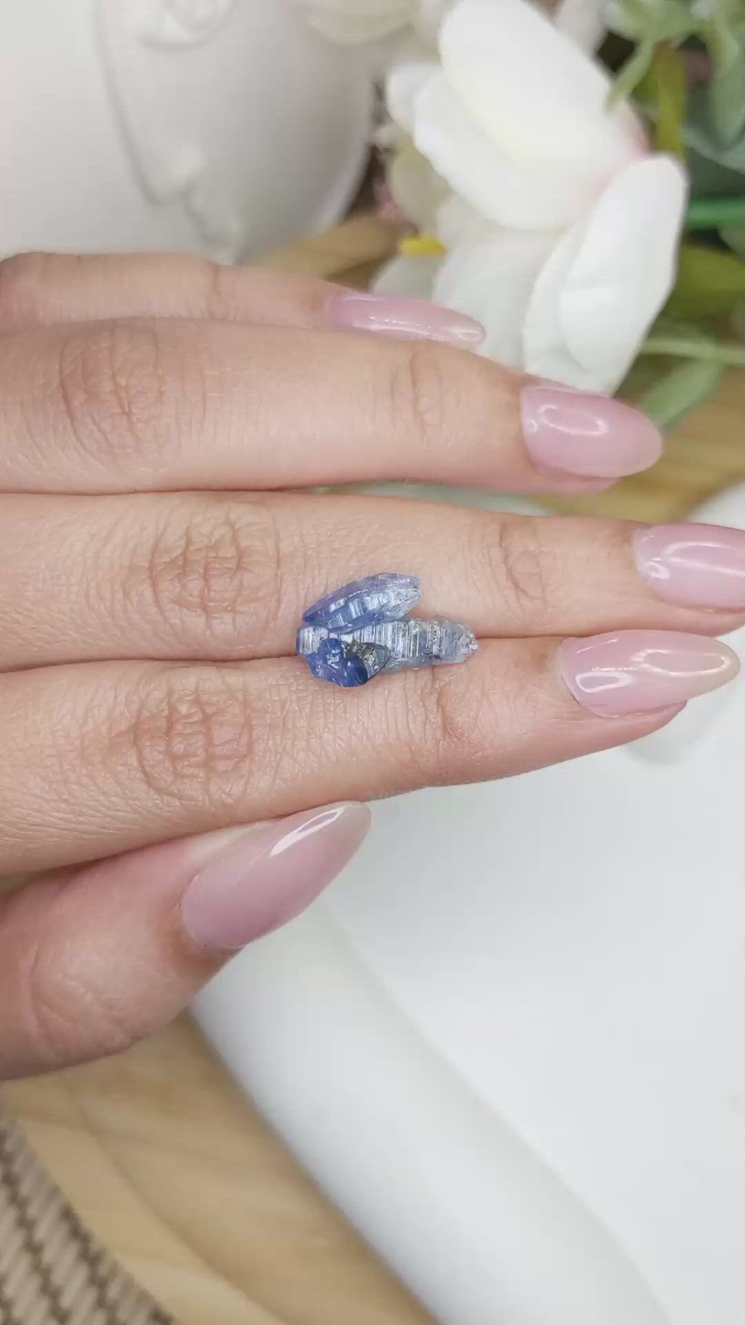 6.00 Ct. Blue Sapphire Crystal from Ceylon (Sri Lanka) Size Video