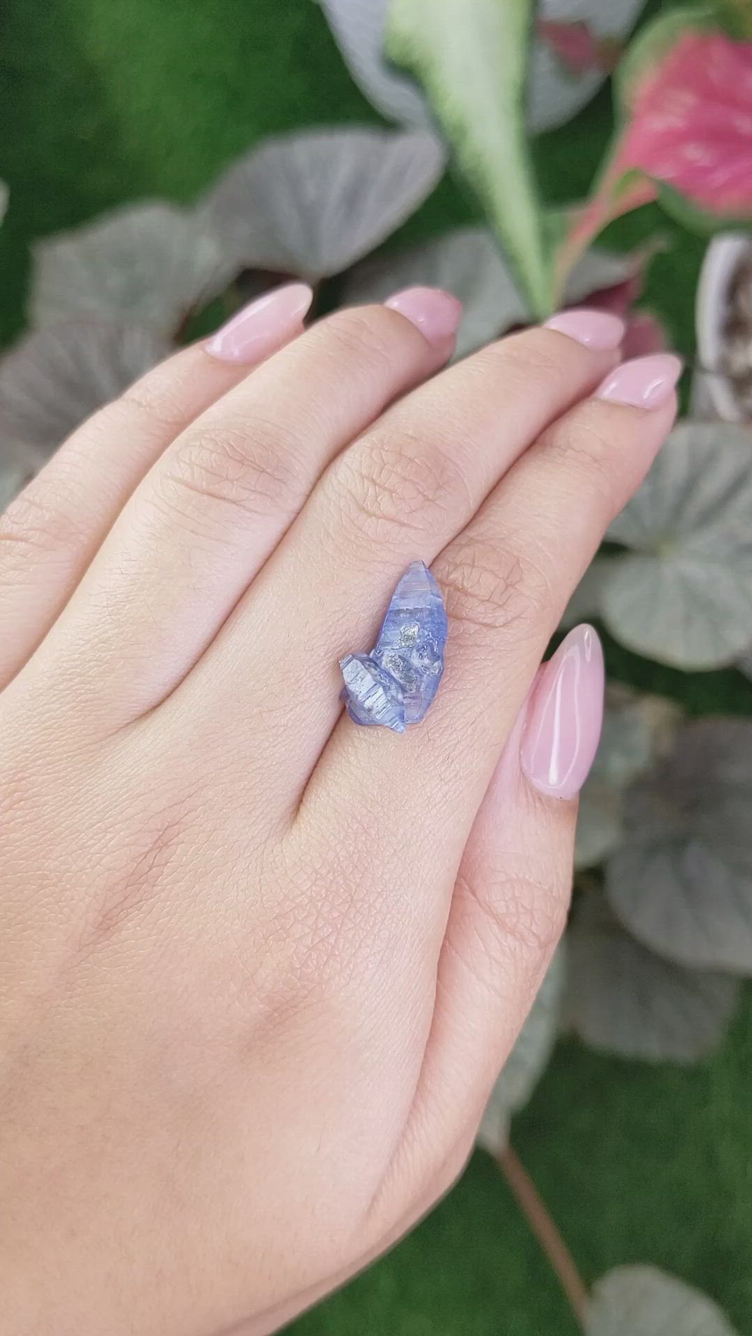 7.93 Ct. Blue Sapphire Crystal from Ceylon (Sri Lanka) Size Video